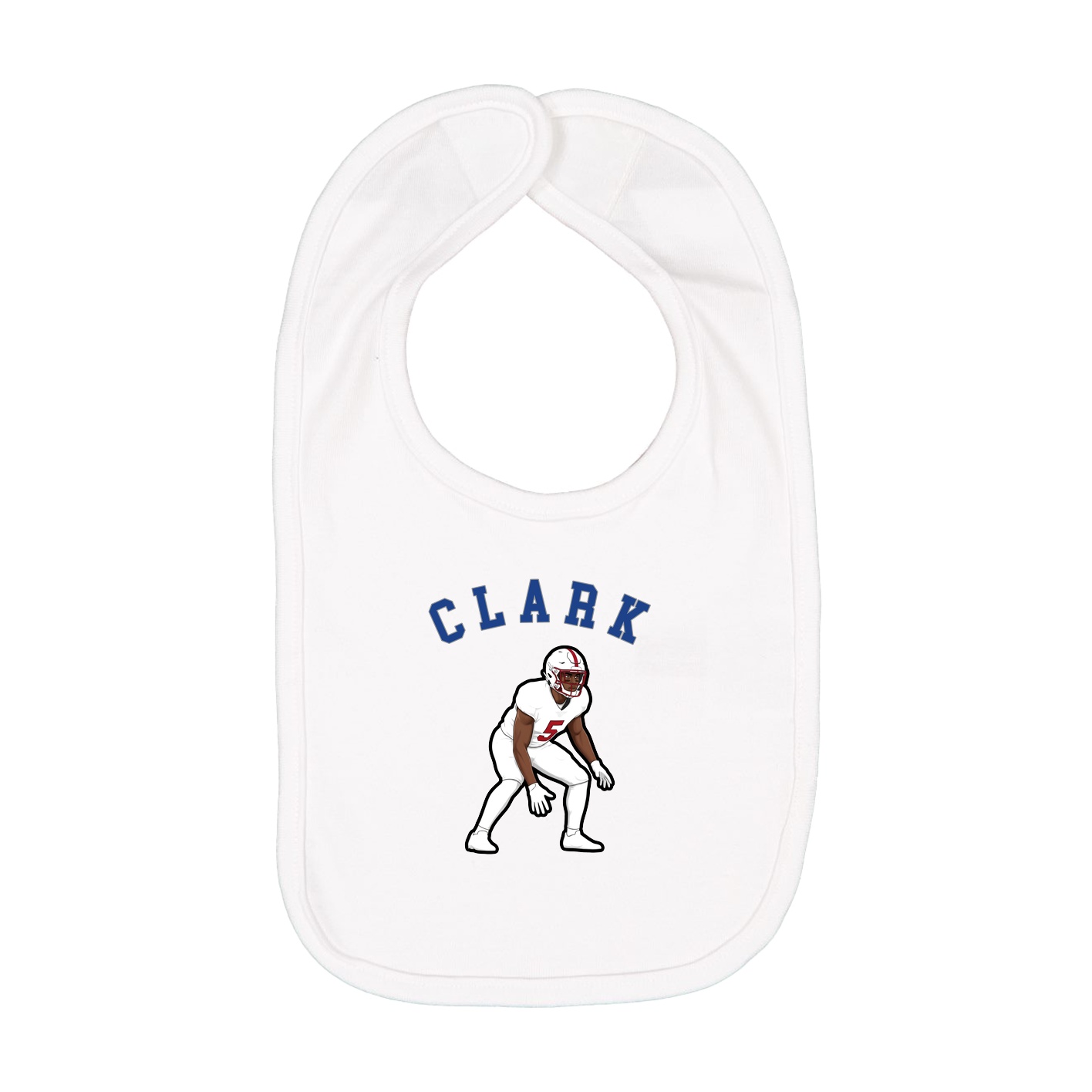 Infant Bib — Shirsey Arch in White