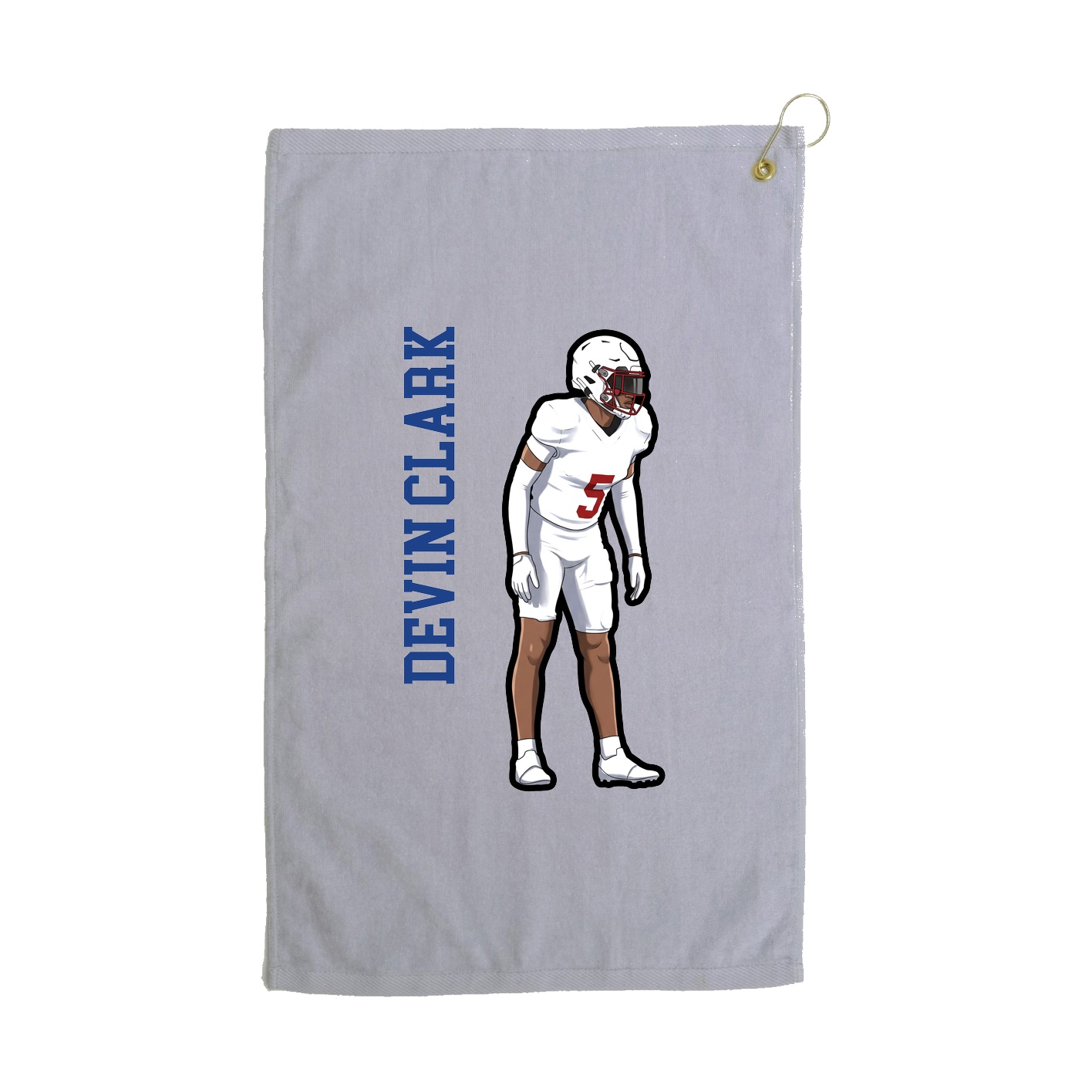 Golf Towel — Name Vertical in Grey