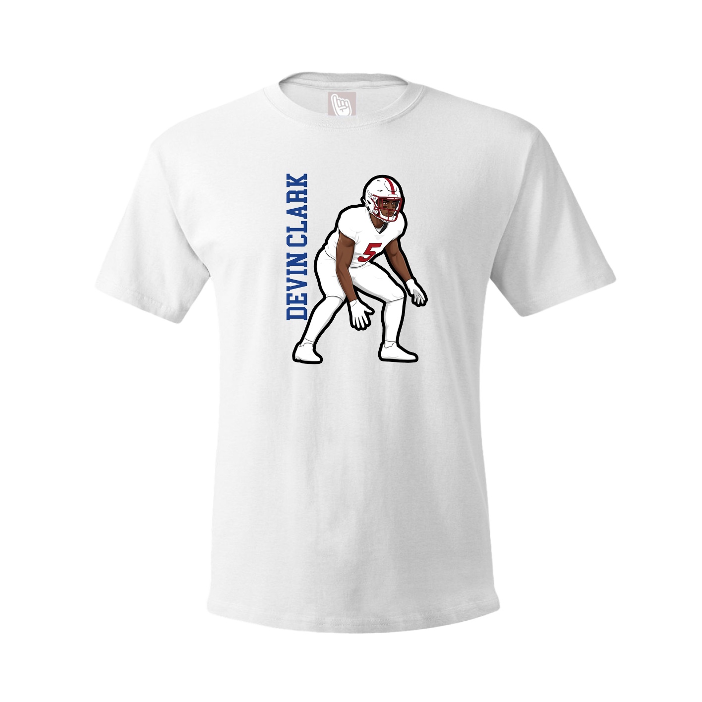Youth Tee — Name Vertical in White