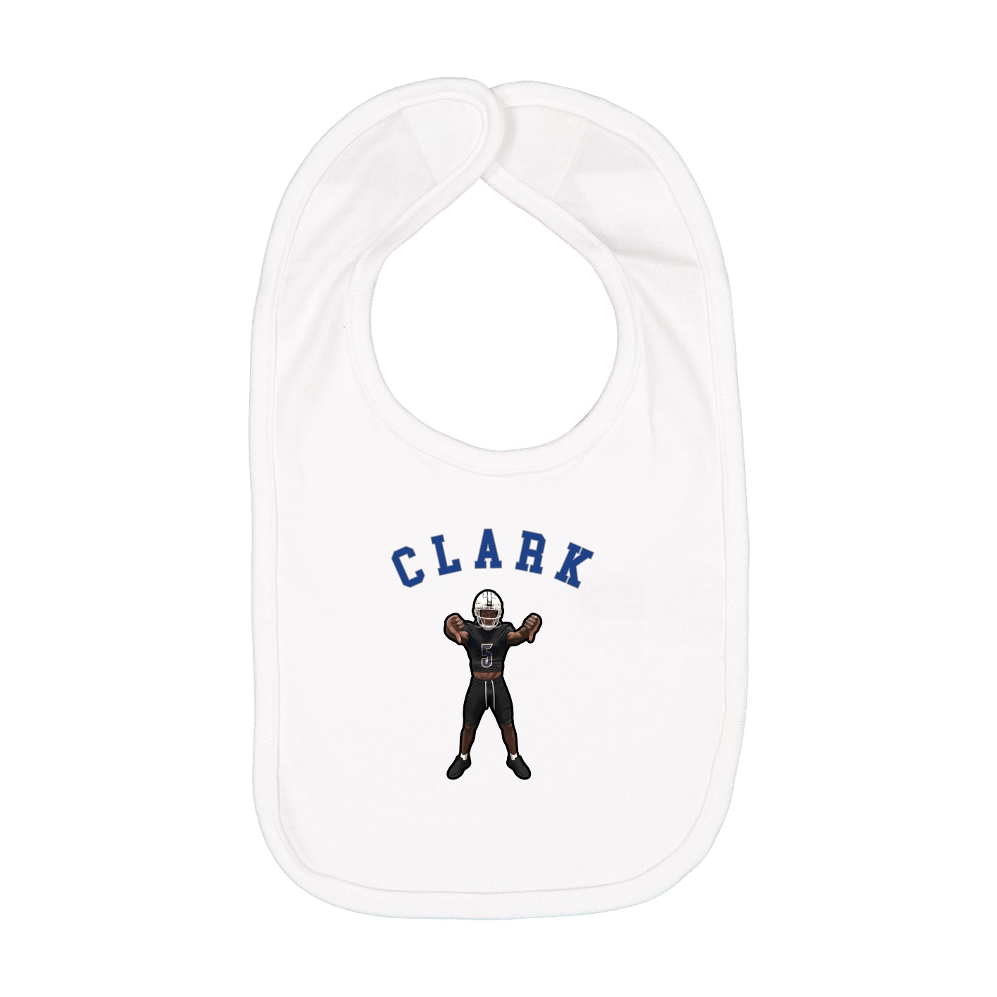 Infant Bib — Shirsey Arch in White