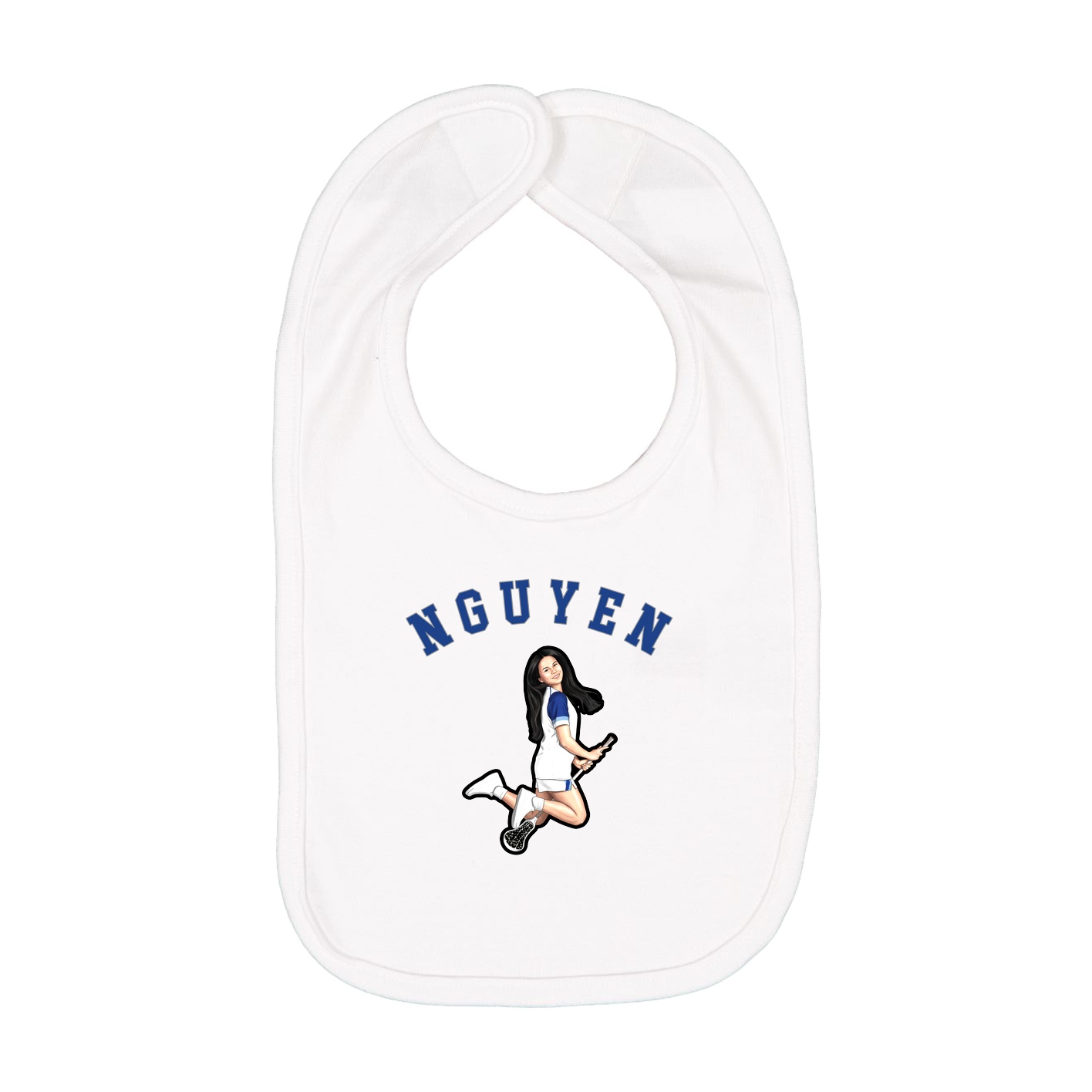 Infant Bib — Shirsey Arch in White