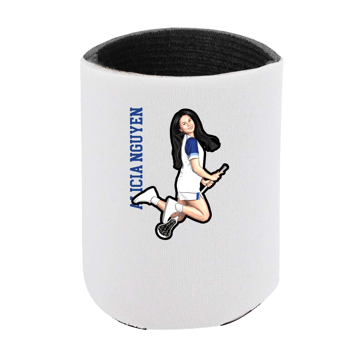 Can Holder — Name Vertical in White