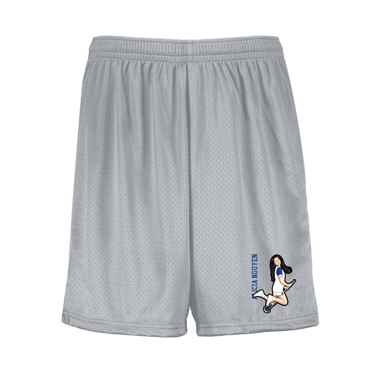 Shorts — Name Vertical in Silver