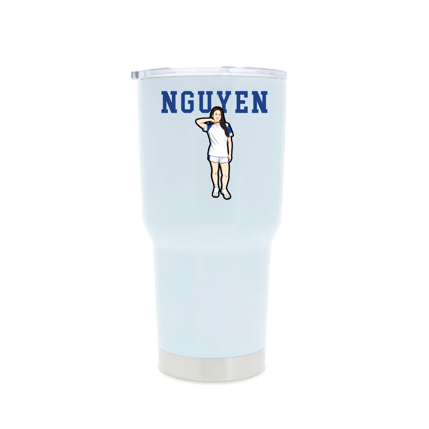 30oz Stainless Steel Tumbler — Shirsey in White