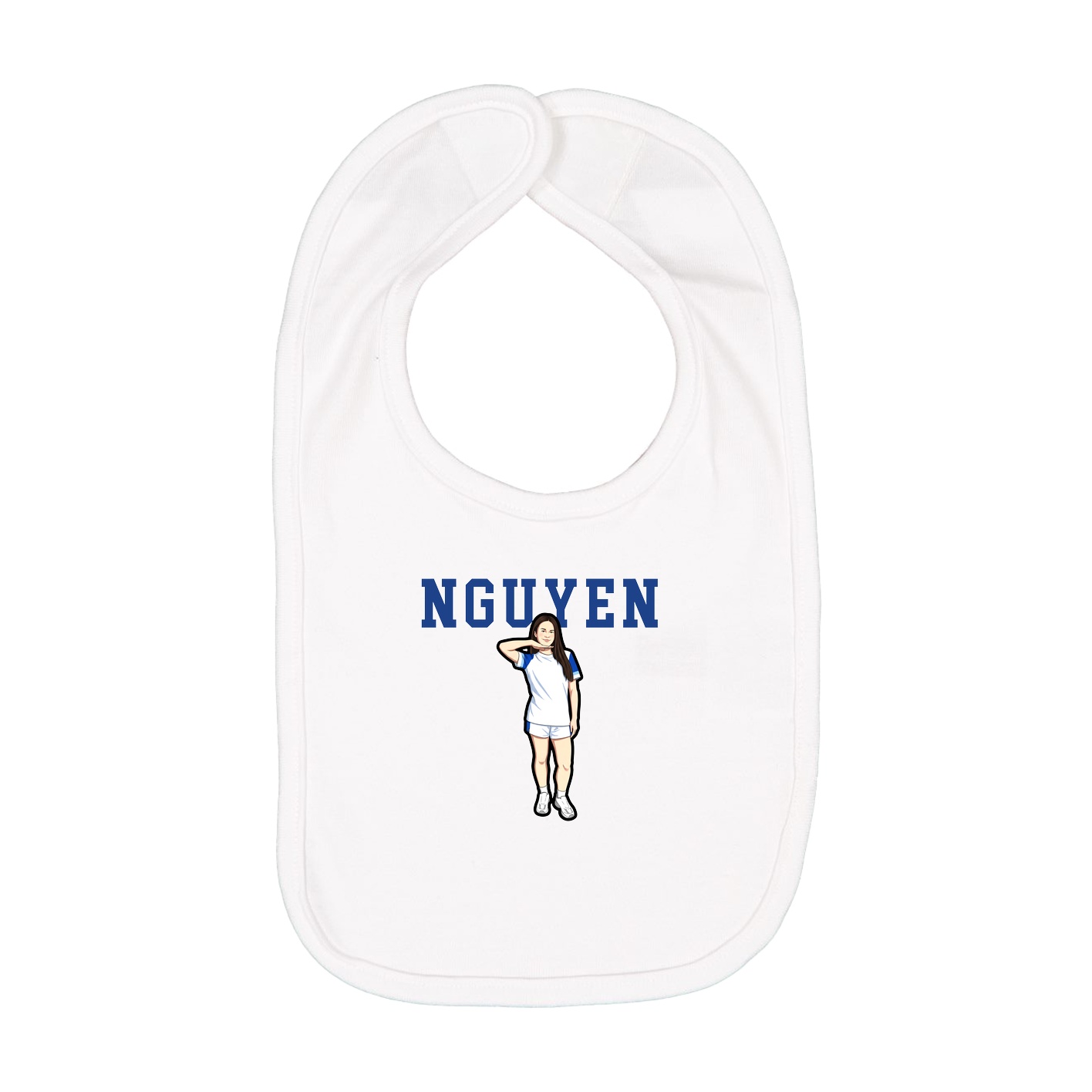 Infant Bib — Shirsey in White