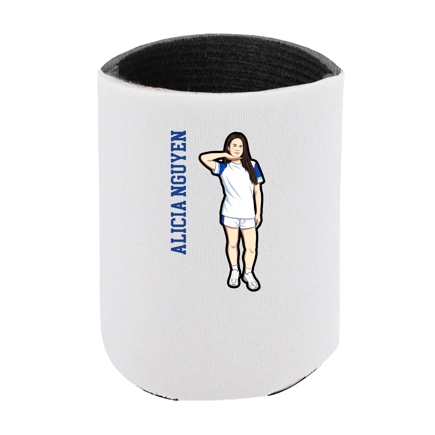 Can Holder — Name Vertical in White