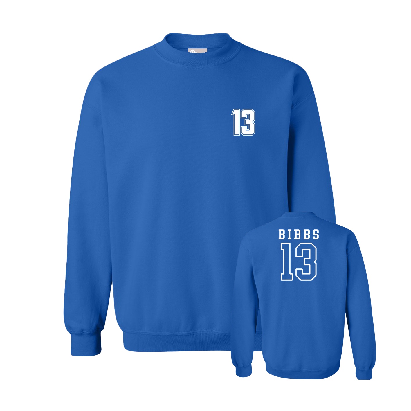 Fleece Crew — Chest Back in Royal