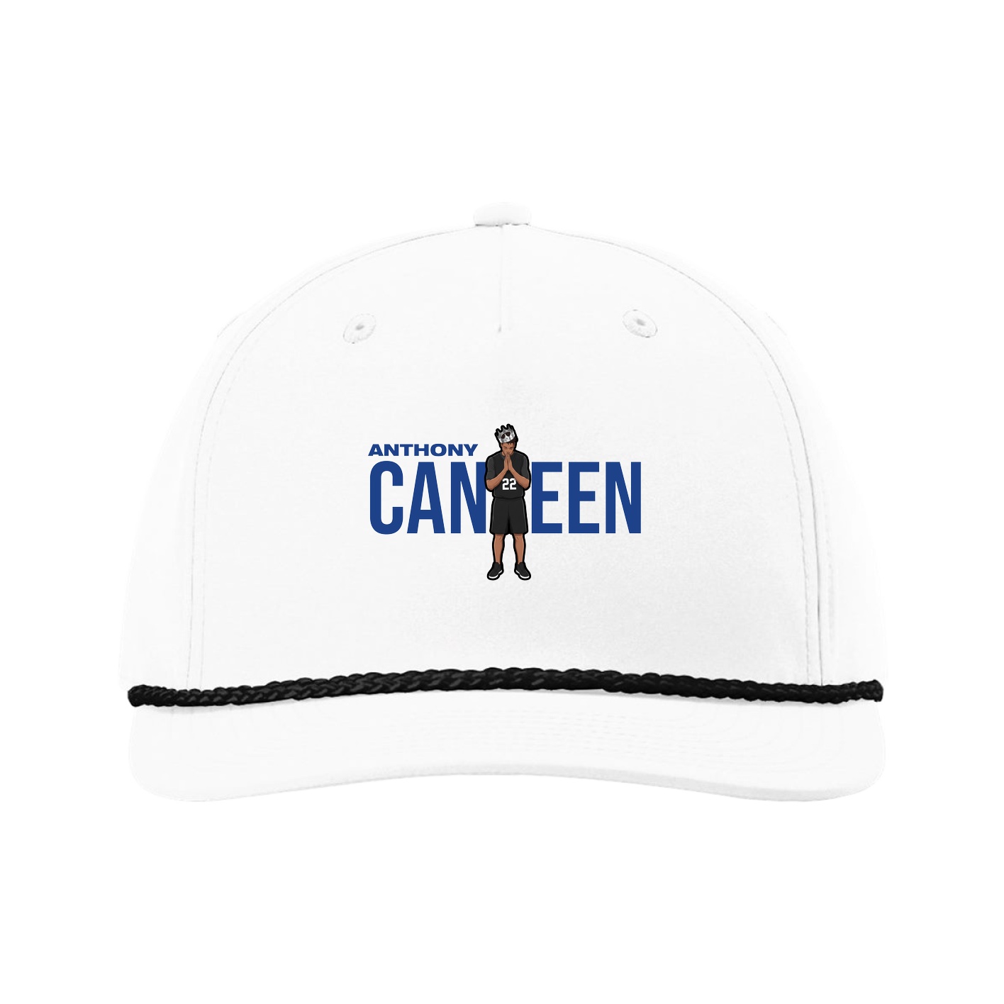 Five-Panel Classic Rope Cap — Player Name in White