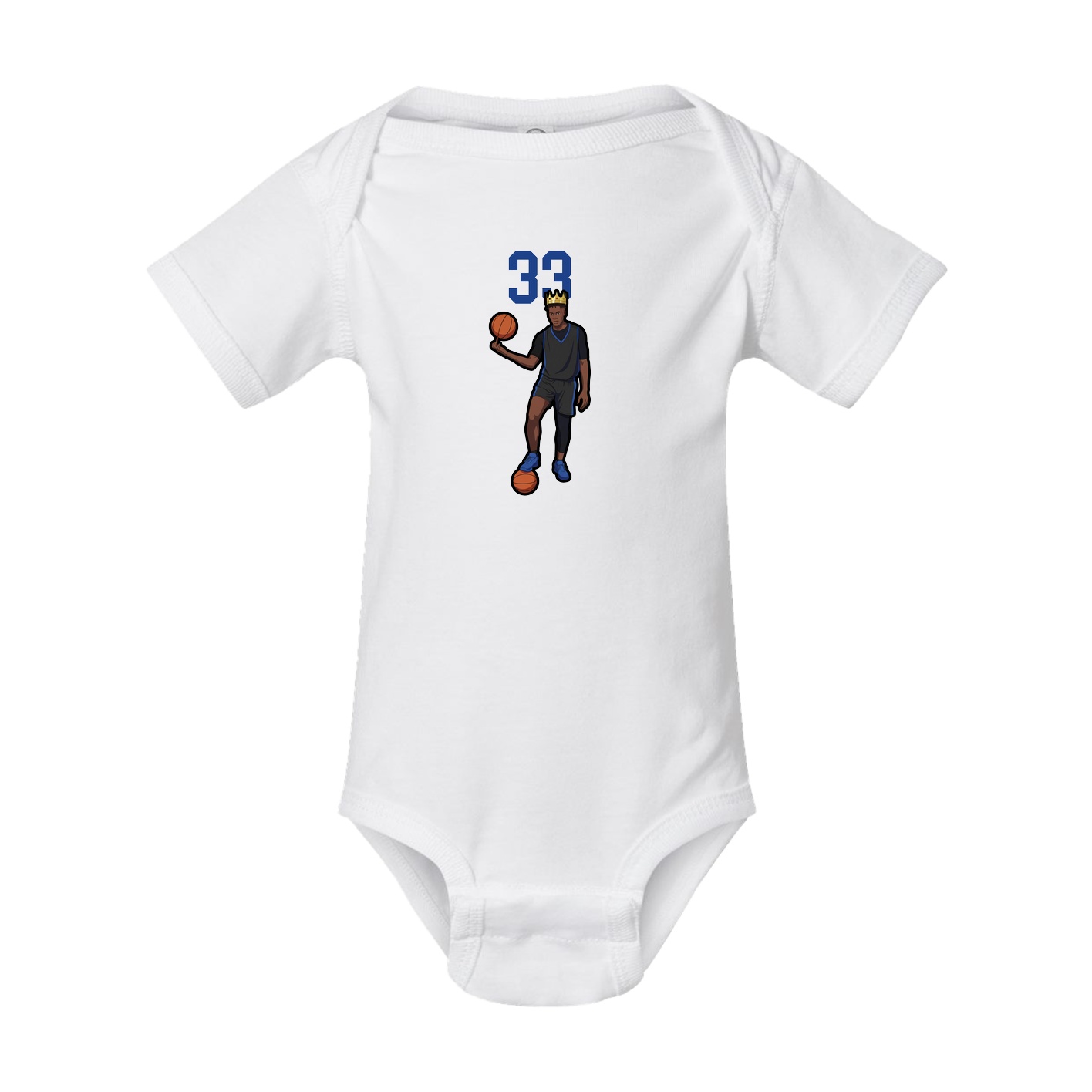Baby Onesie — Number Top in White