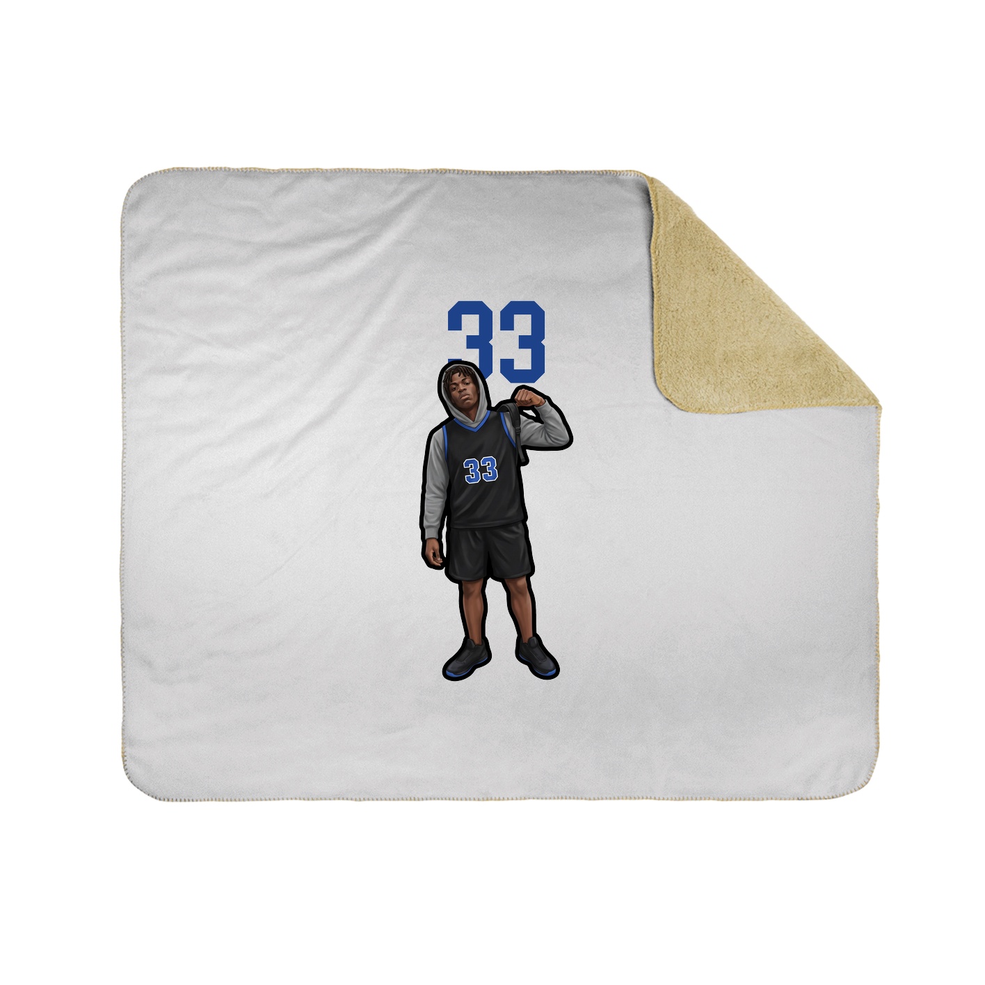 Throw Blanket — Number Top in White