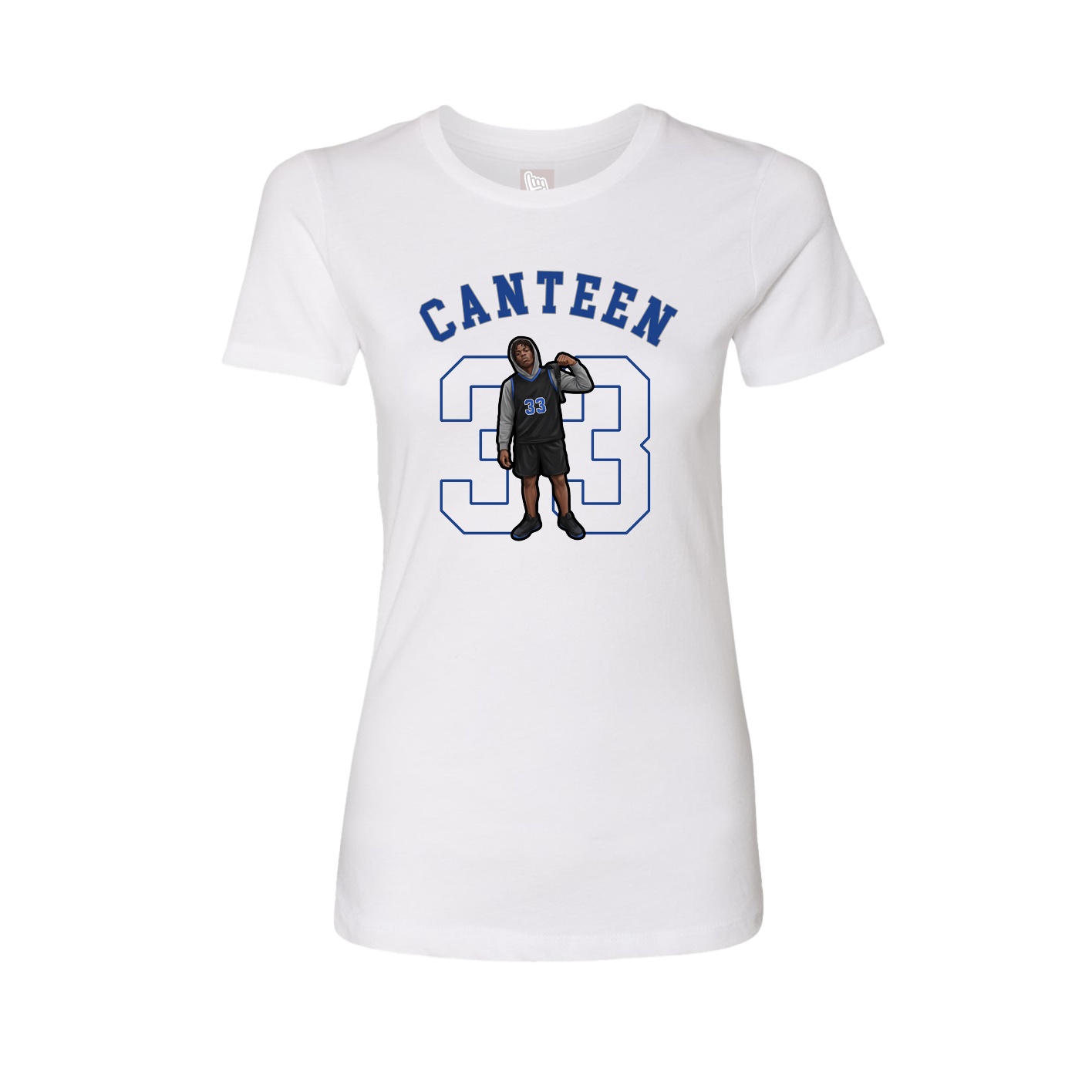 Fitted Women's Tee — Shirsey Arch in White