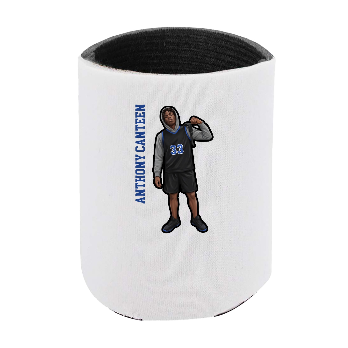Can Holder — Name Vertical in White