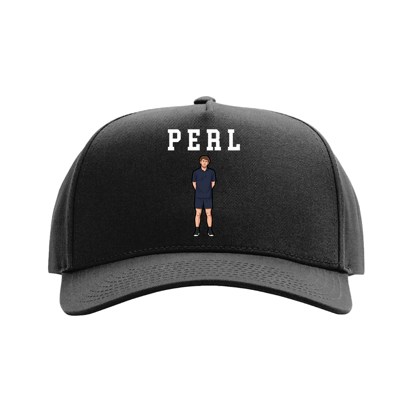 Full Fabric Five-Panel Champ Cap — Shirsey in Black