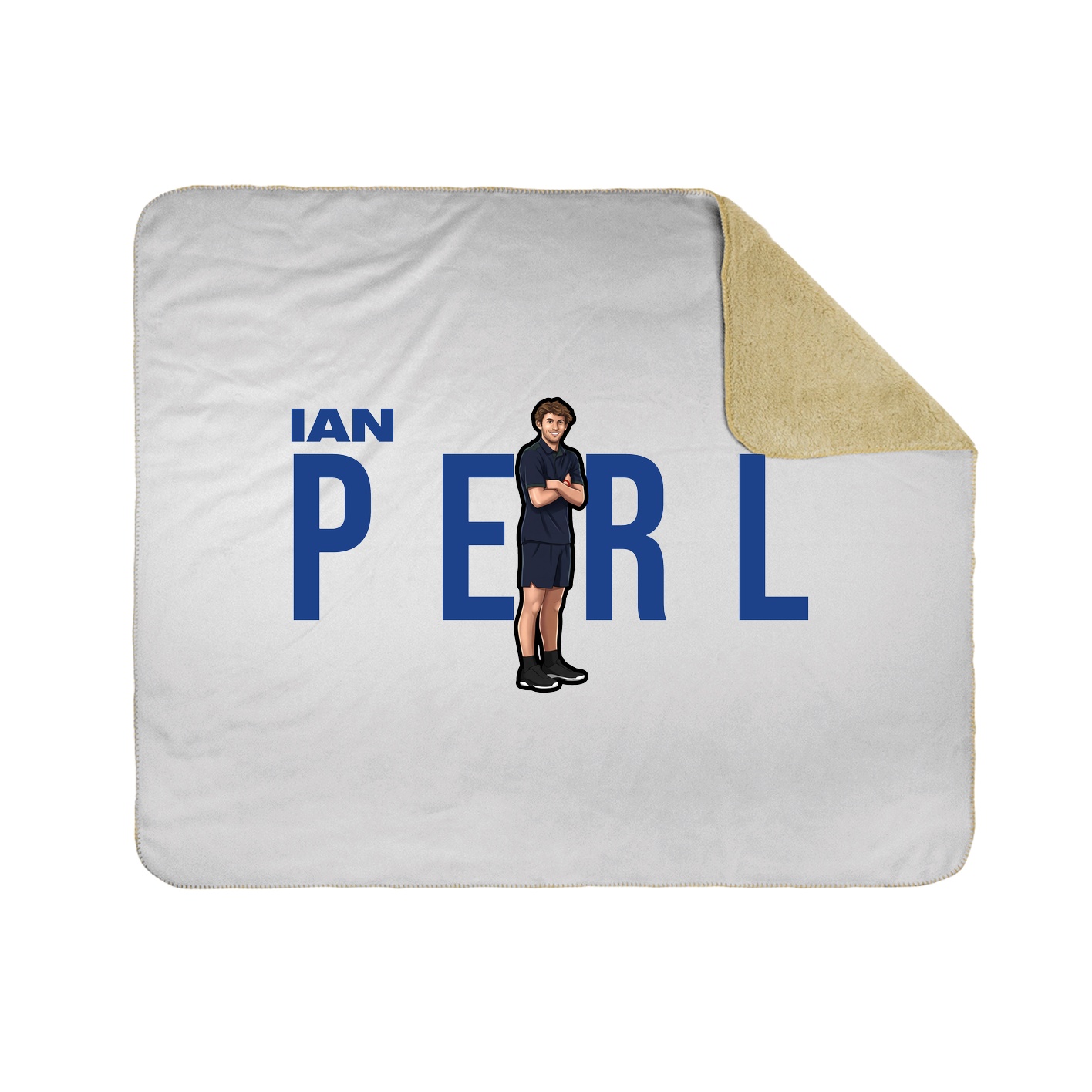 Throw Blanket — Player Name in White