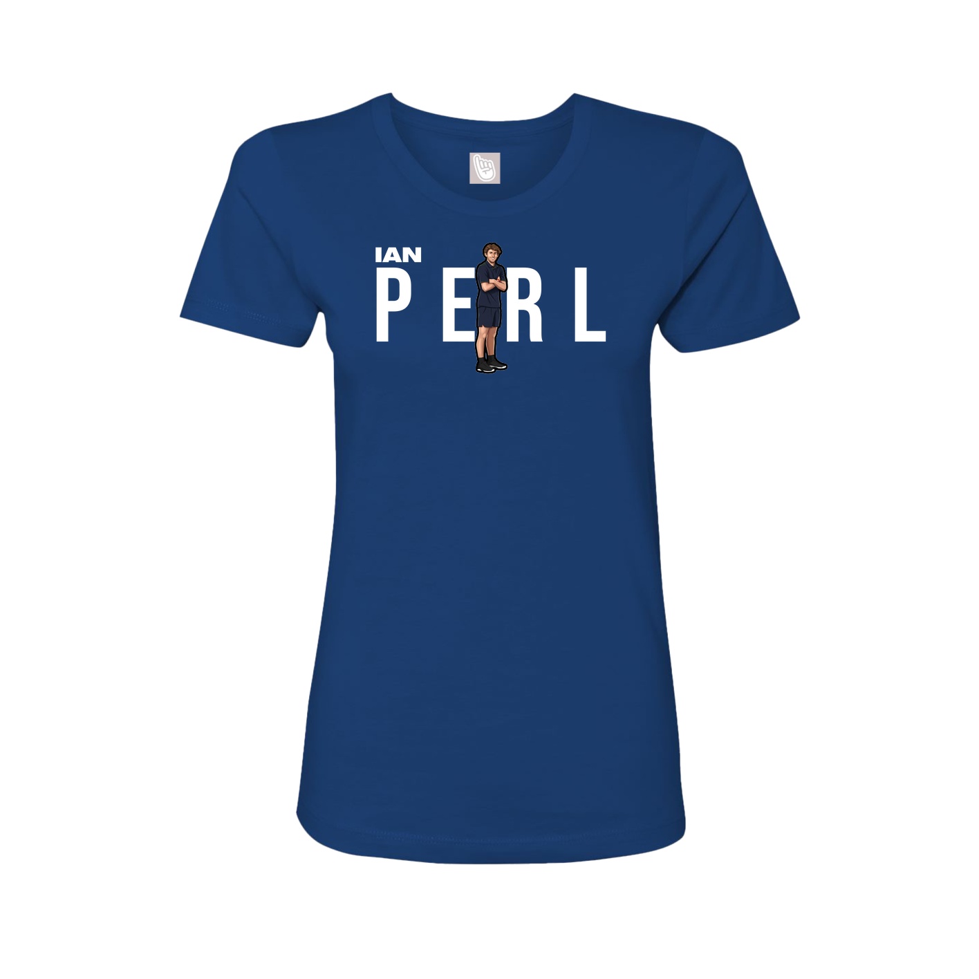 Fitted Women's Tee — Player Name in Royal