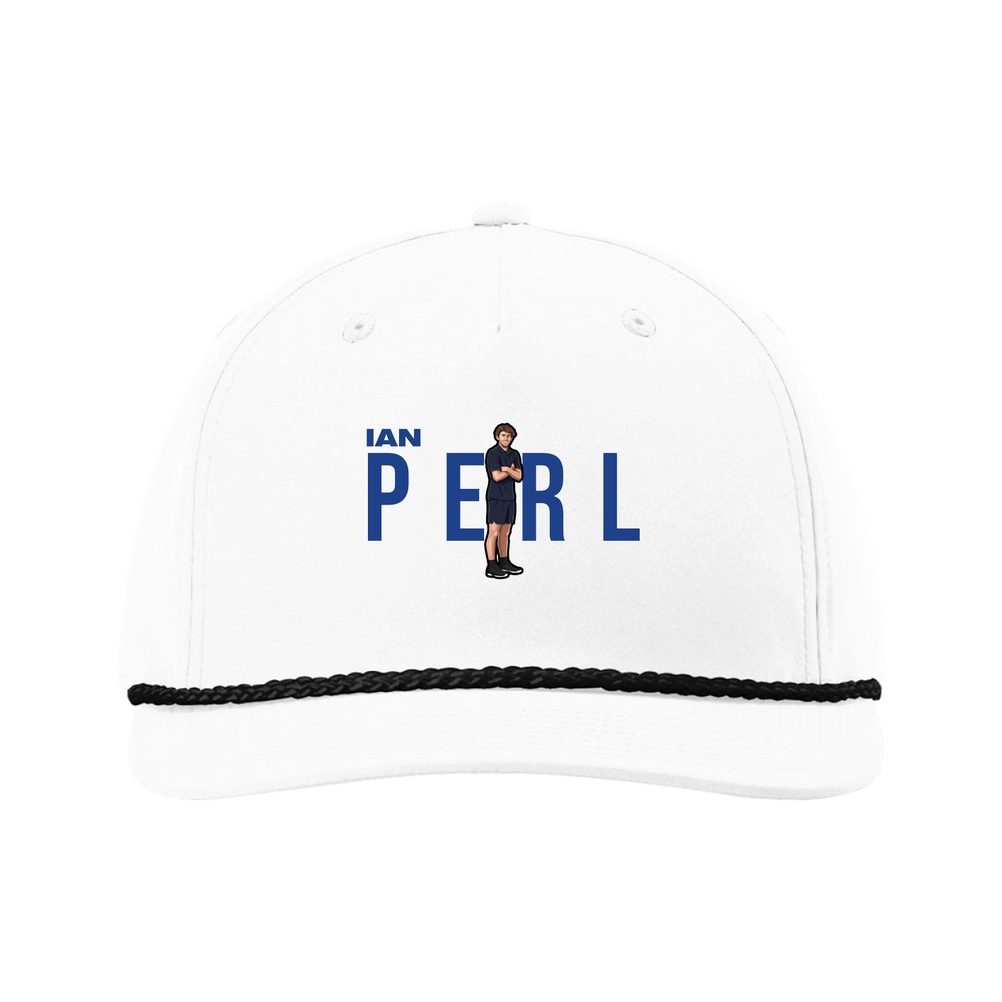 Five-Panel Classic Rope Cap — Player Name in White