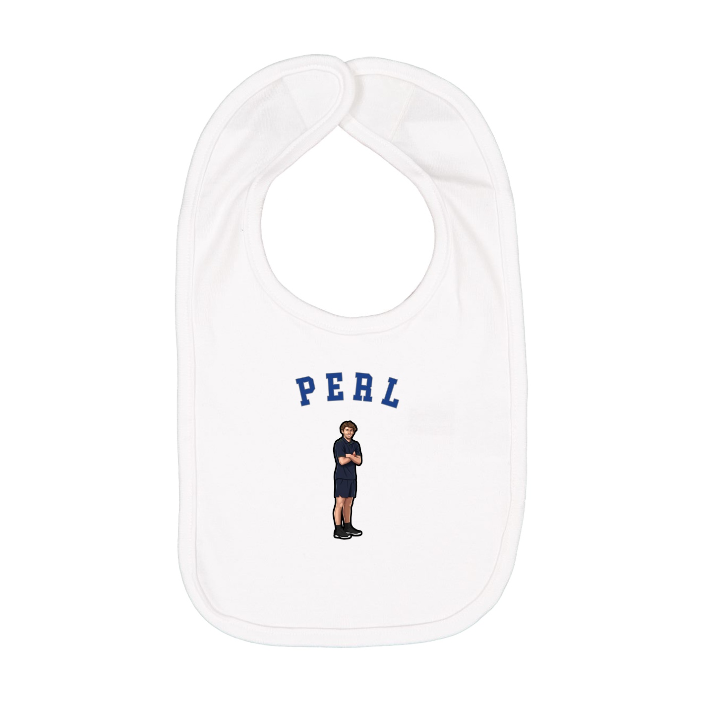 Infant Bib — Shirsey Arch in White