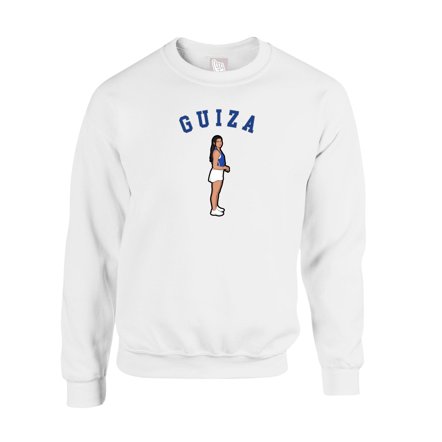 Fleece Crew — Shirsey Arch in White