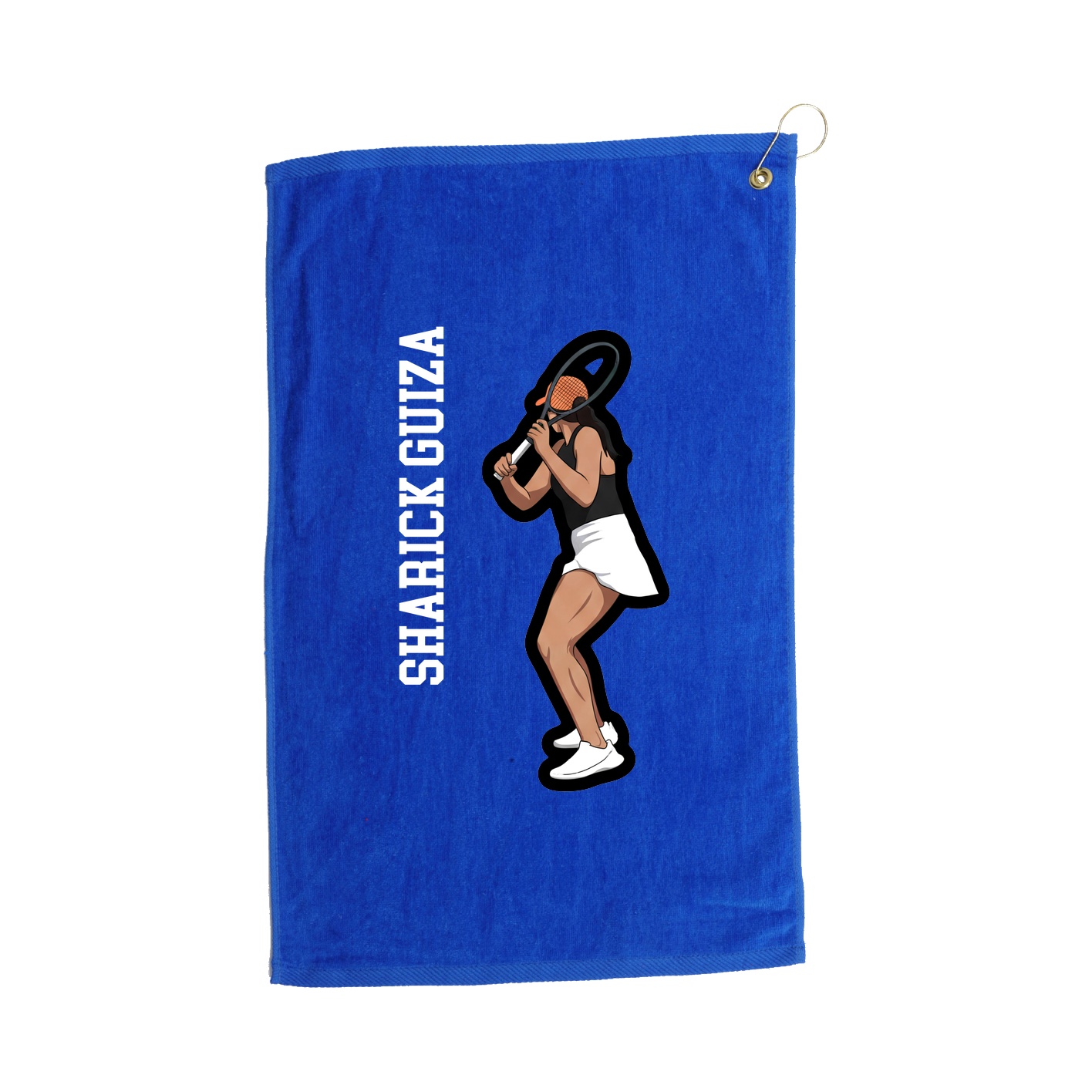 Golf Towel — Name Vertical in Royal