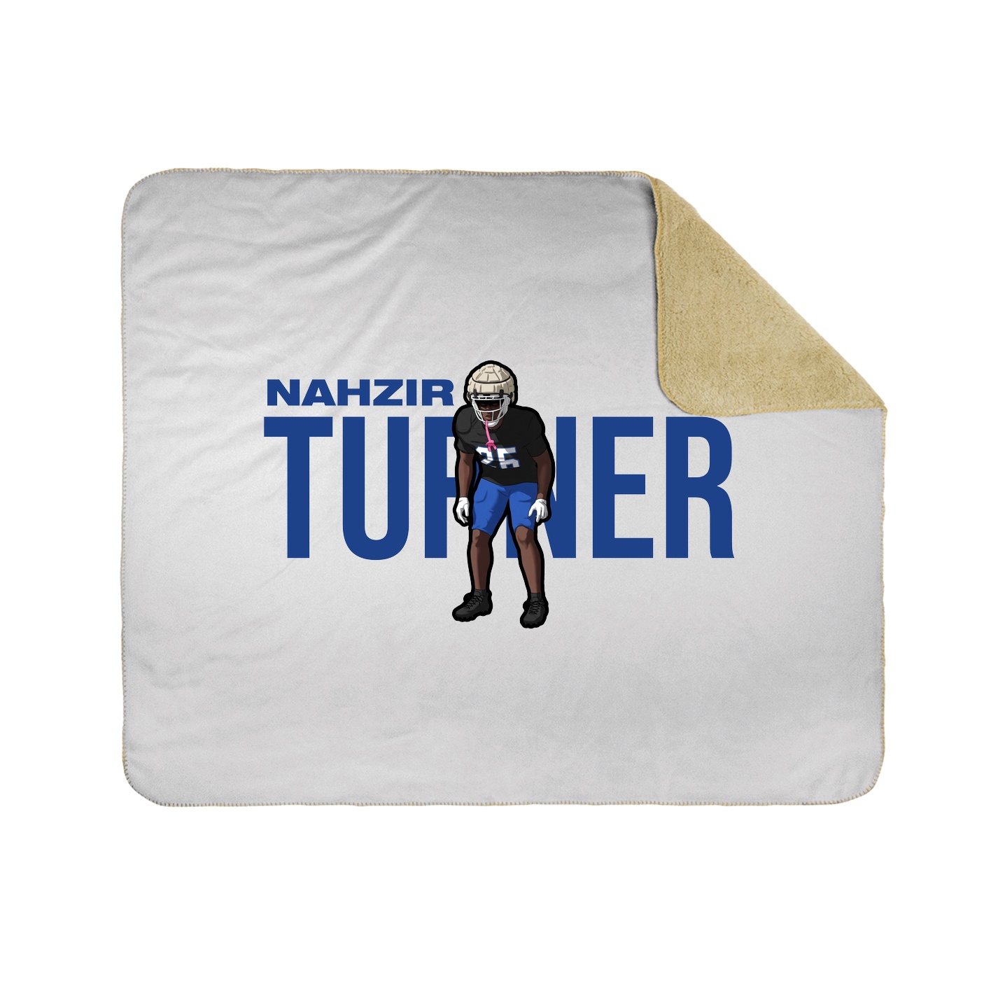 Throw Blanket — Player Name in White