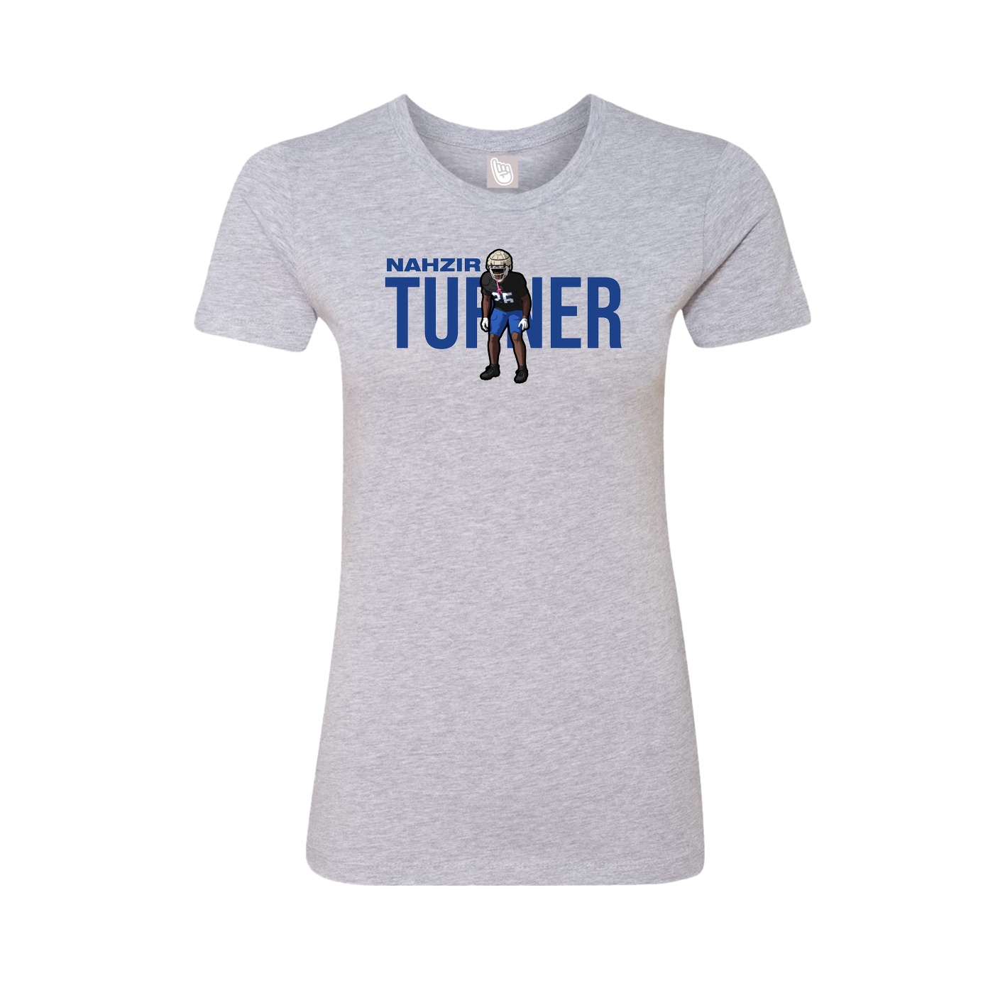 Fitted Women's Tee — Player Name in Grey