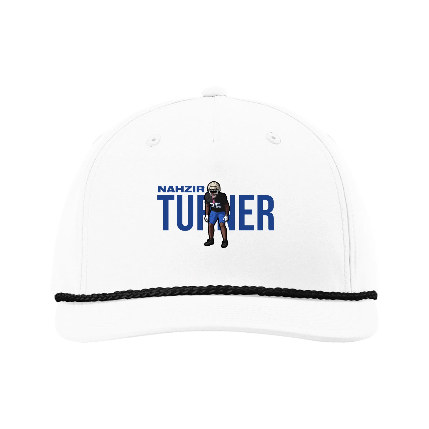 Five-Panel Classic Rope Cap — Player Name in White