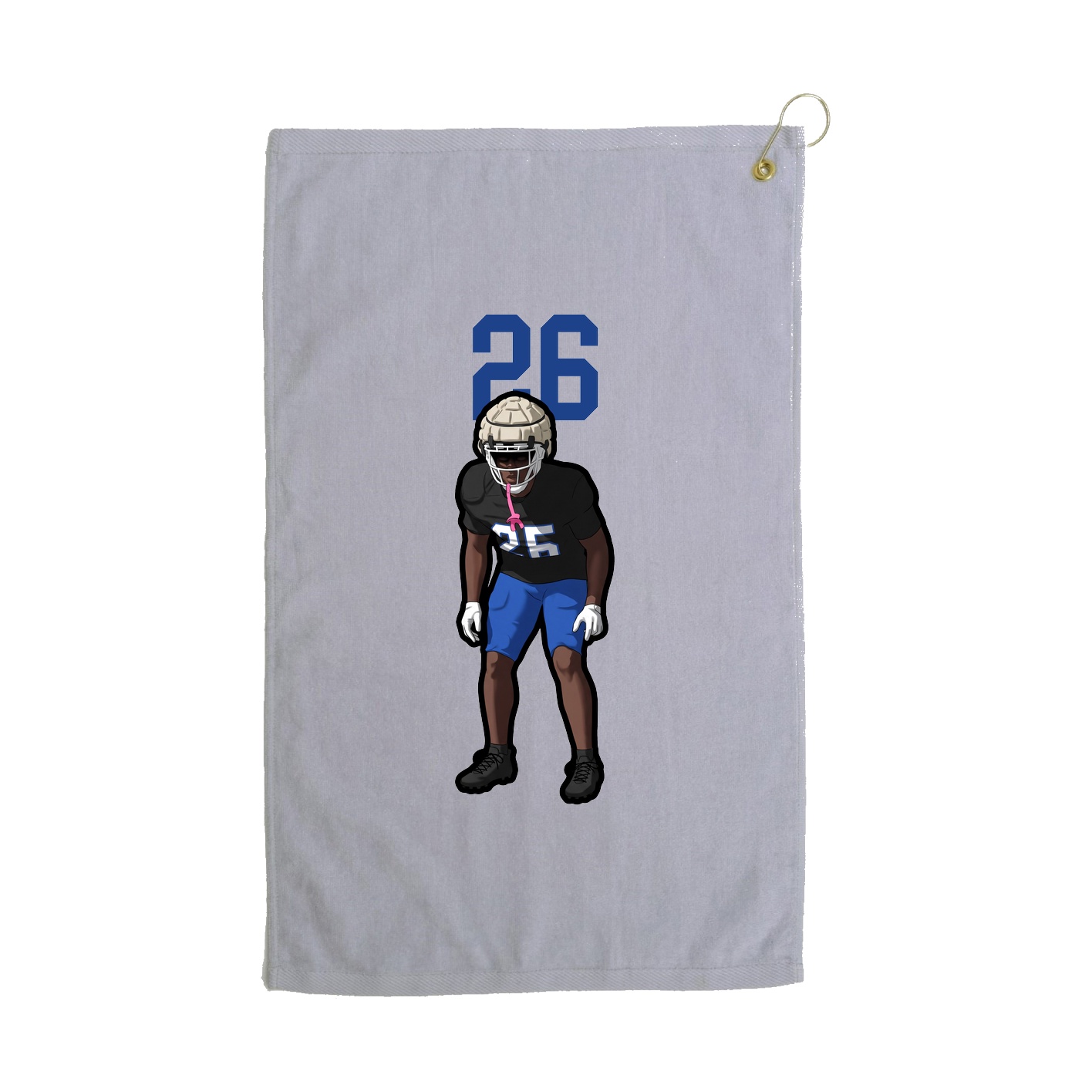 Golf Towel — Number Top in Grey