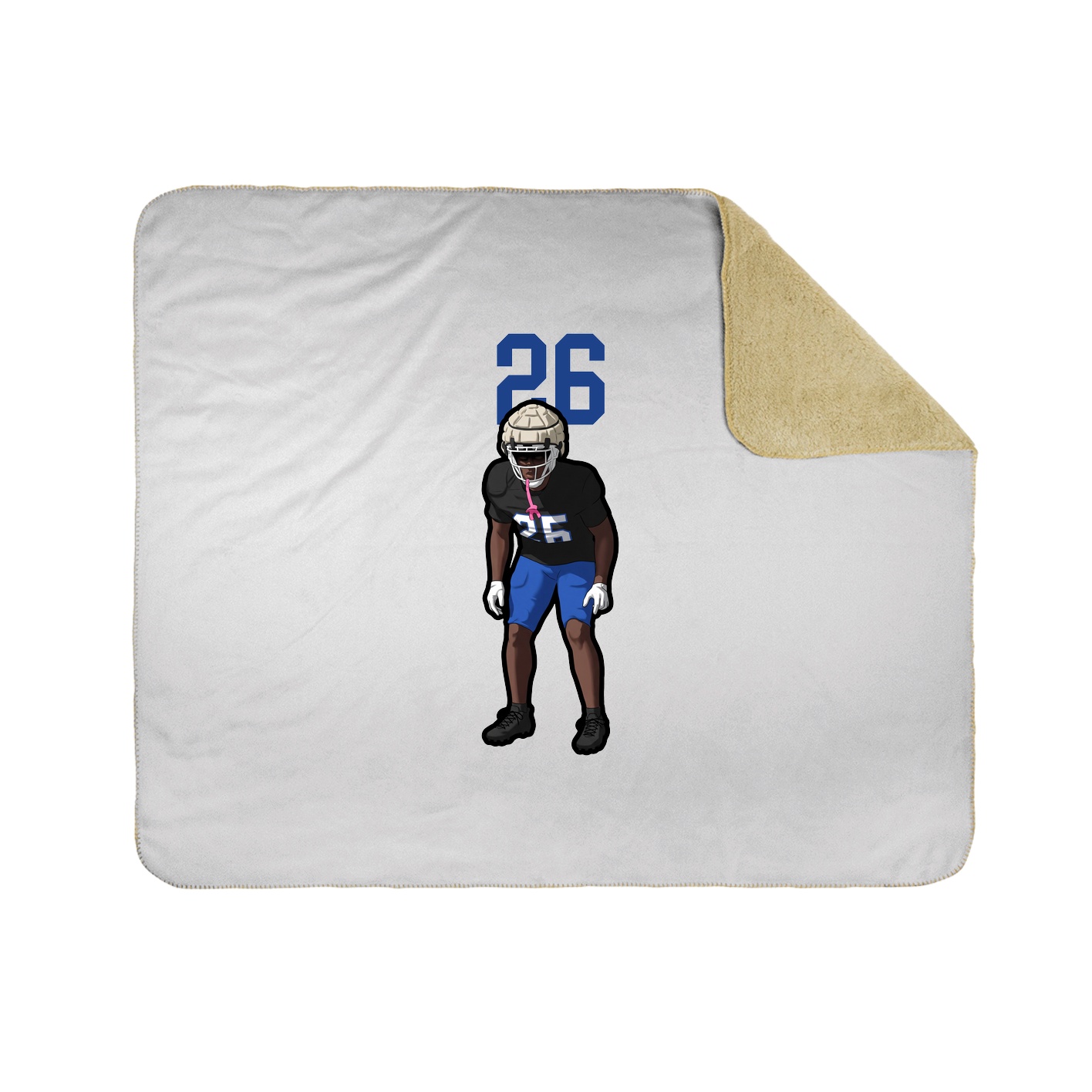 Throw Blanket — Number Top in White