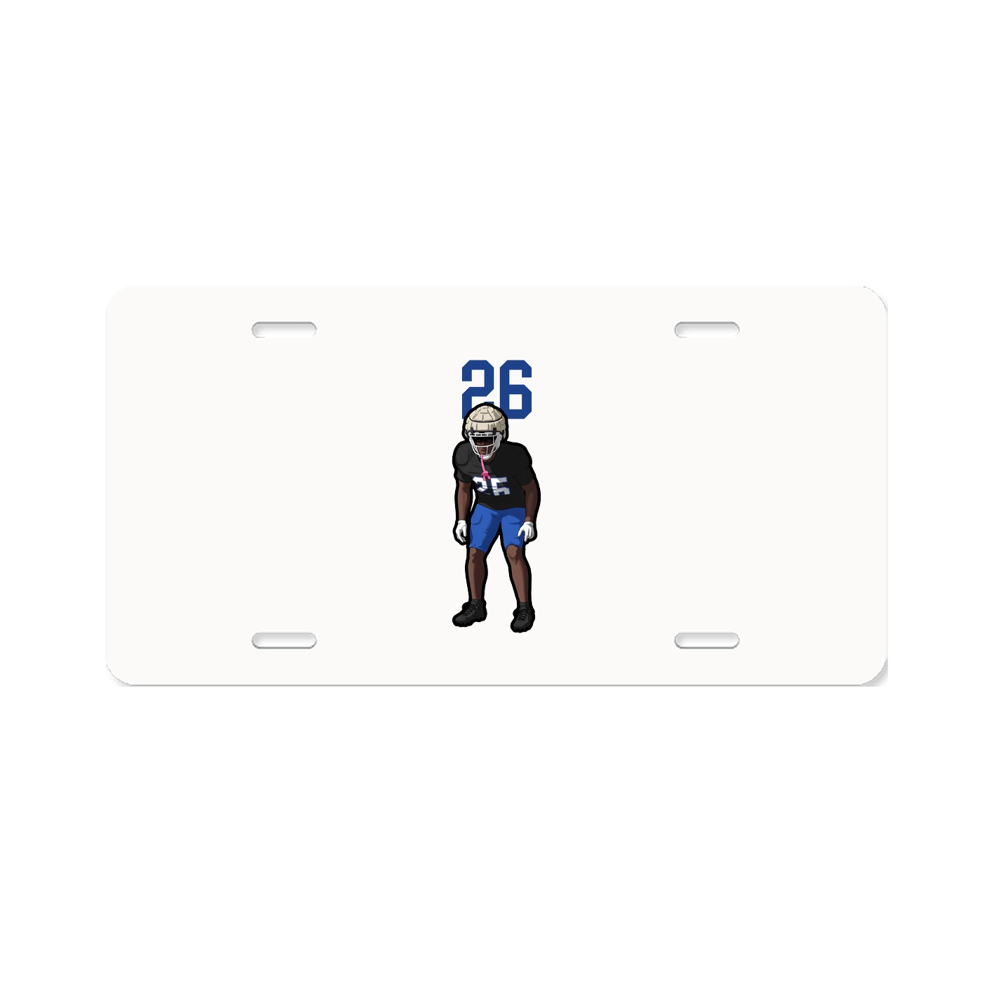 License Plate — Number Top in Classic