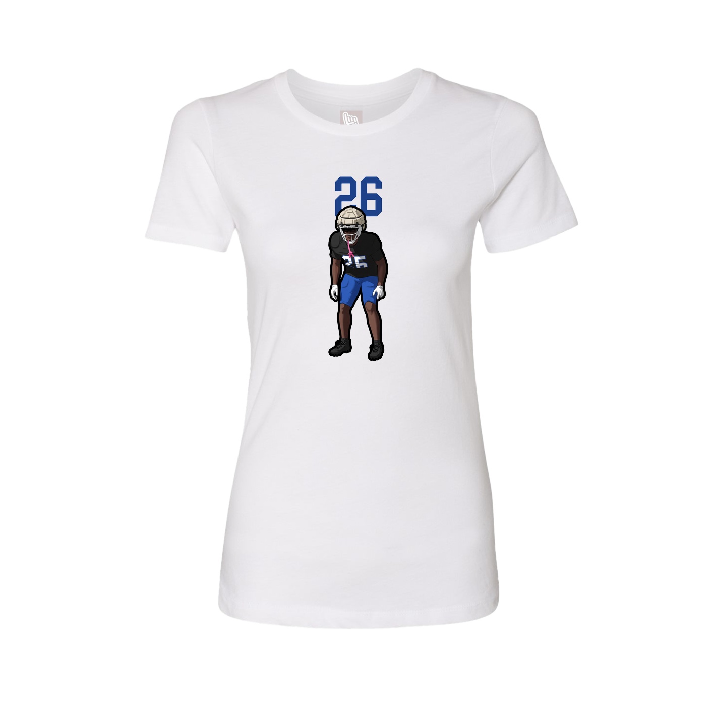 Fitted Women's Tee — Number Top in White