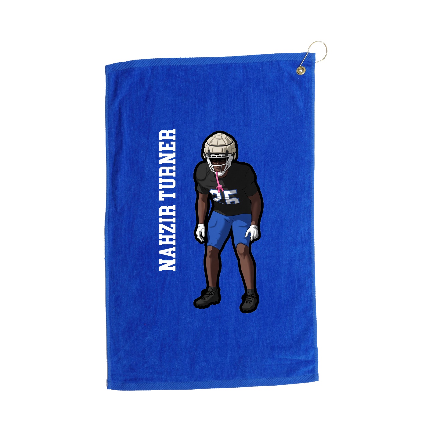Golf Towel — Name Vertical in Royal