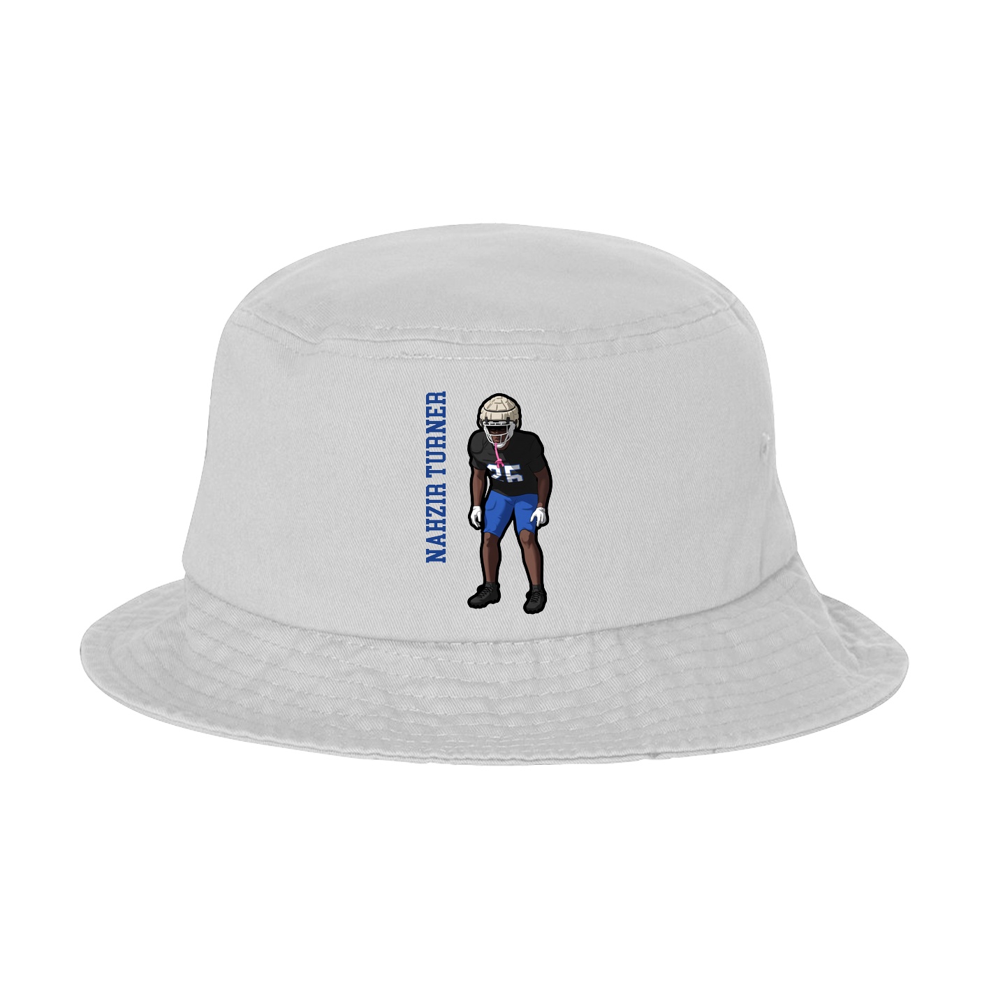 Bucket Cap — Name Vertical in White