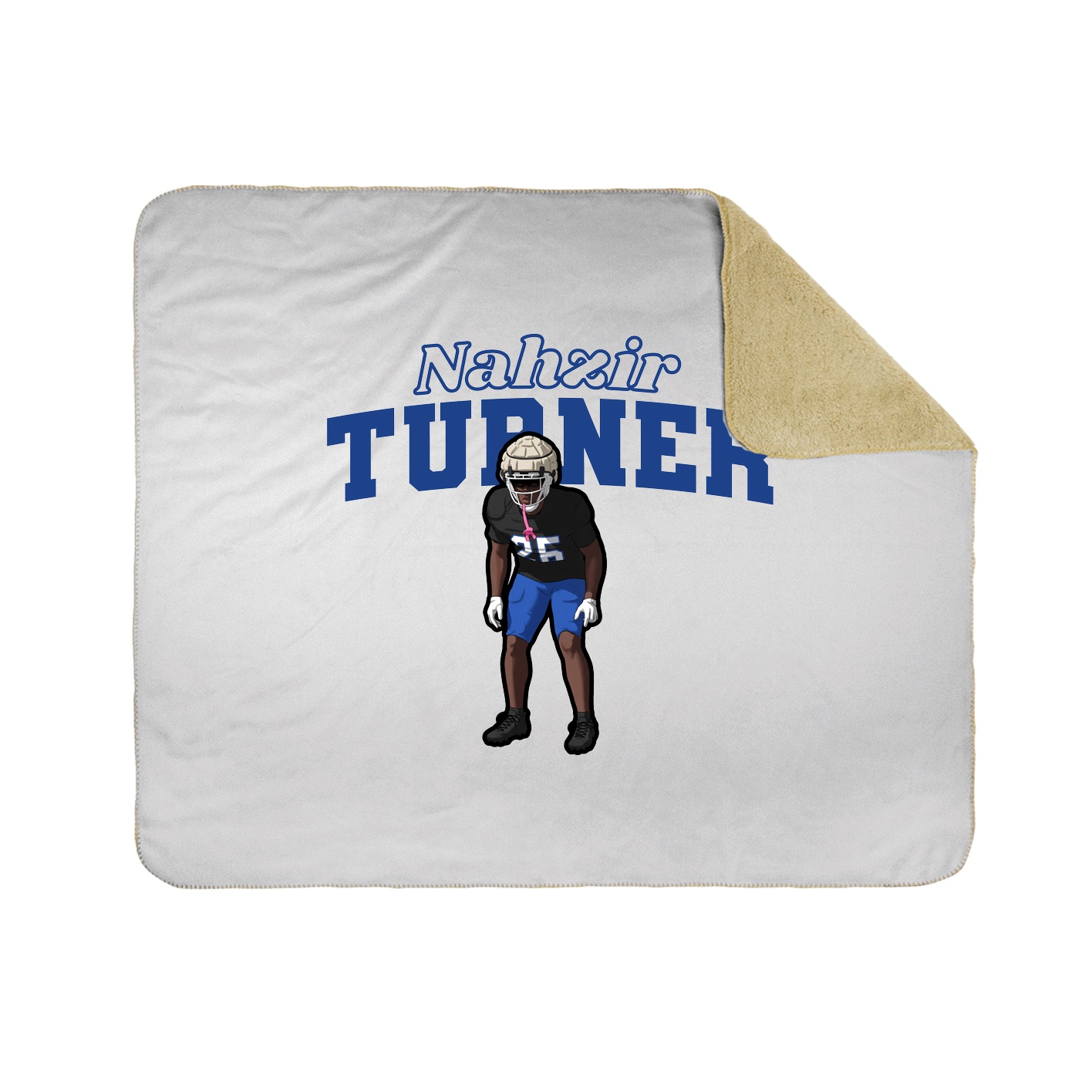 Throw Blanket — Name Arch in White