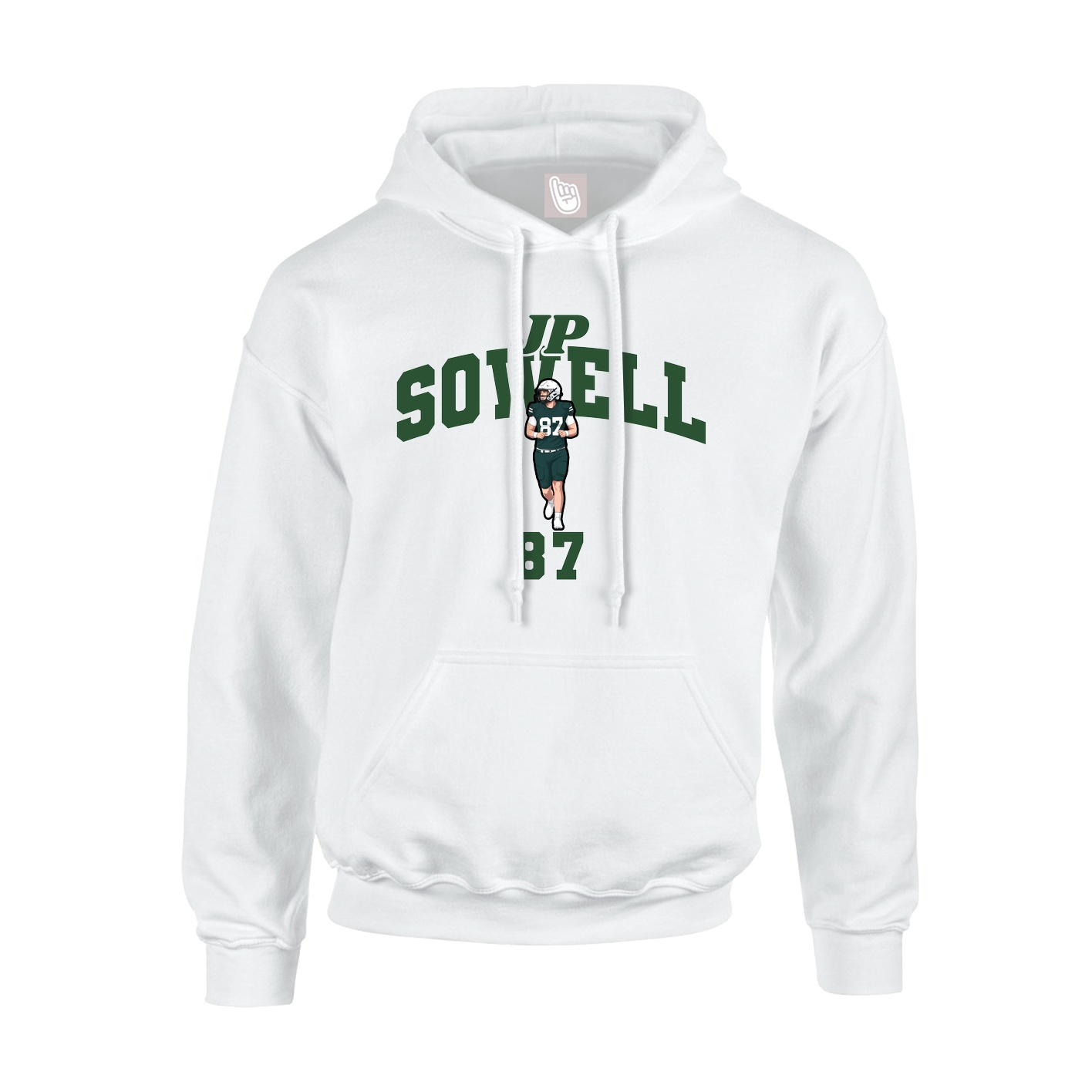 Youth Hoodie — Signature Arch in White