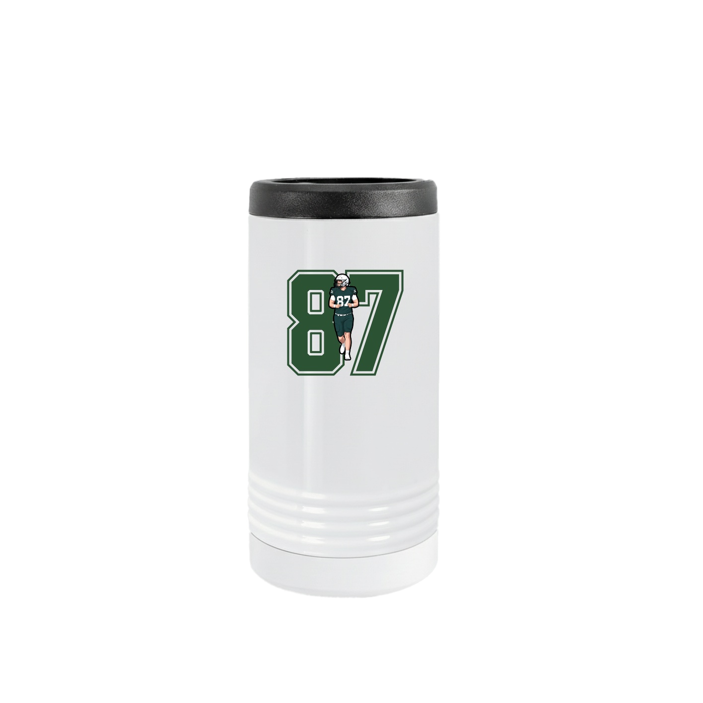 Slim Beverage Holder — Number in White
