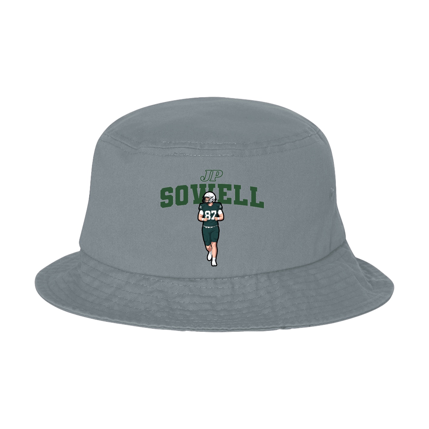 Bucket Cap — Name Arch in Grey