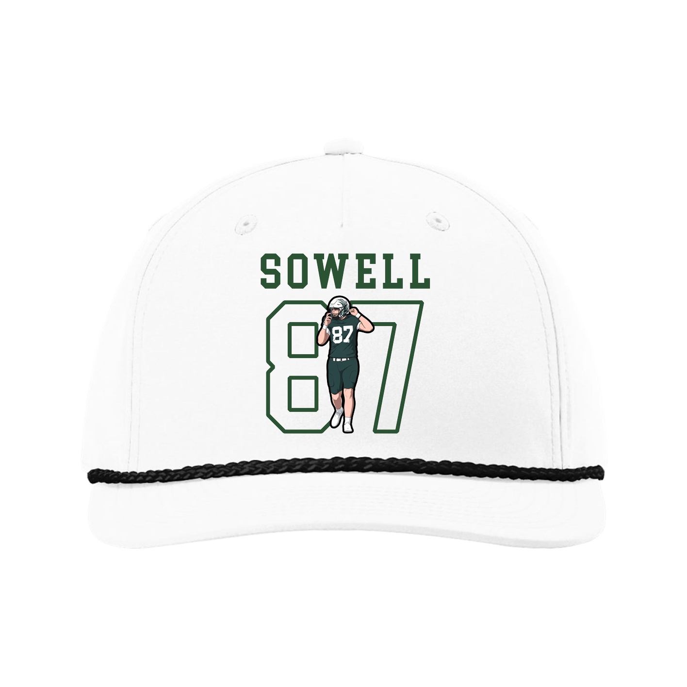 Five-Panel Classic Rope Cap — Shirsey in White