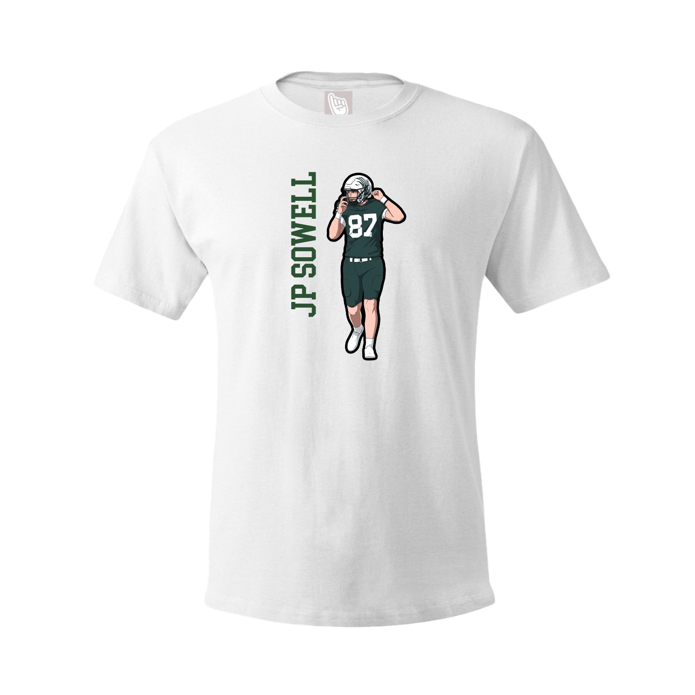 Tee — Name Vertical in White