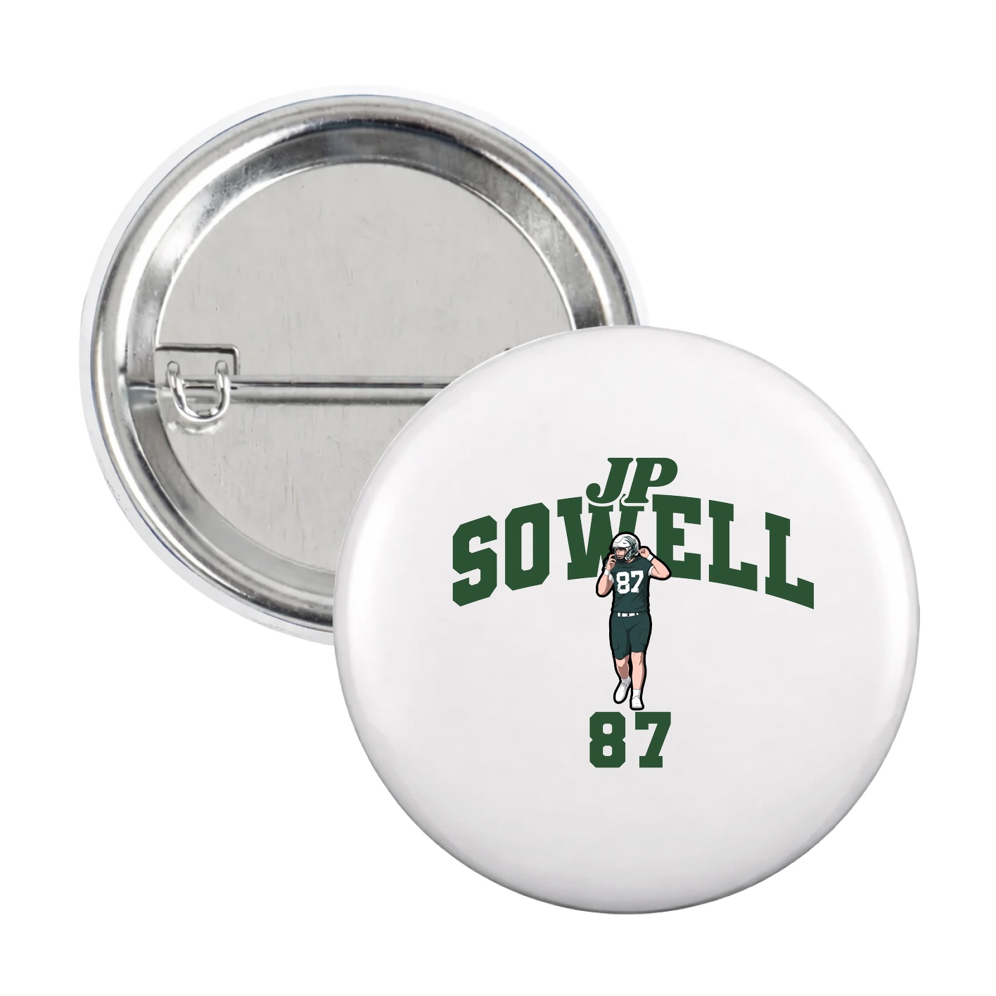 Game Day Button — Signature Arch in White