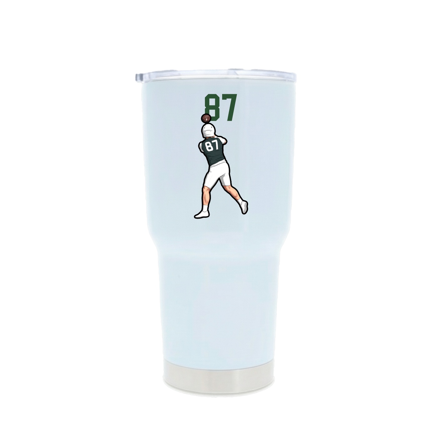 30oz Stainless Steel Tumbler — Number Top in White