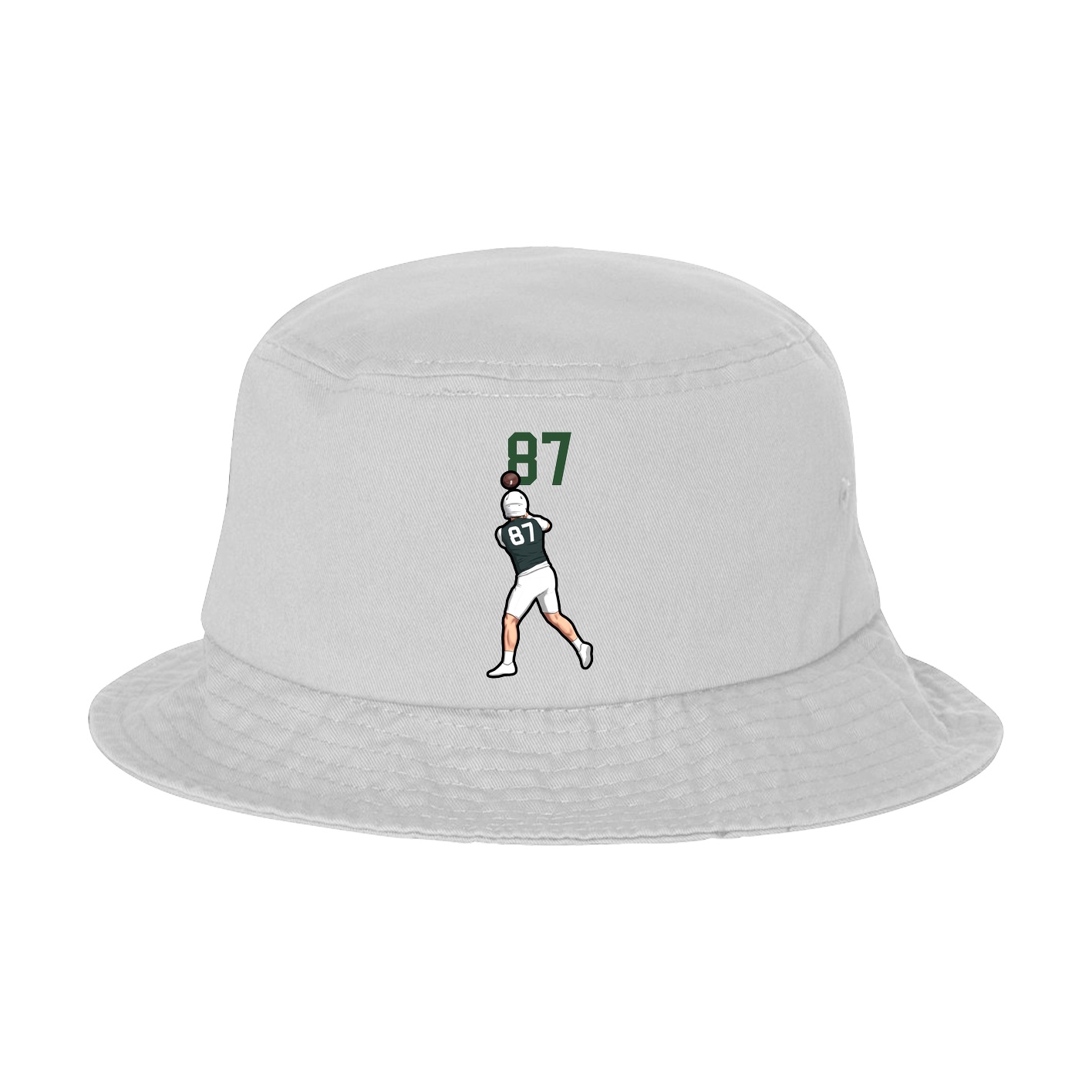 Bucket Cap — Number Top in White