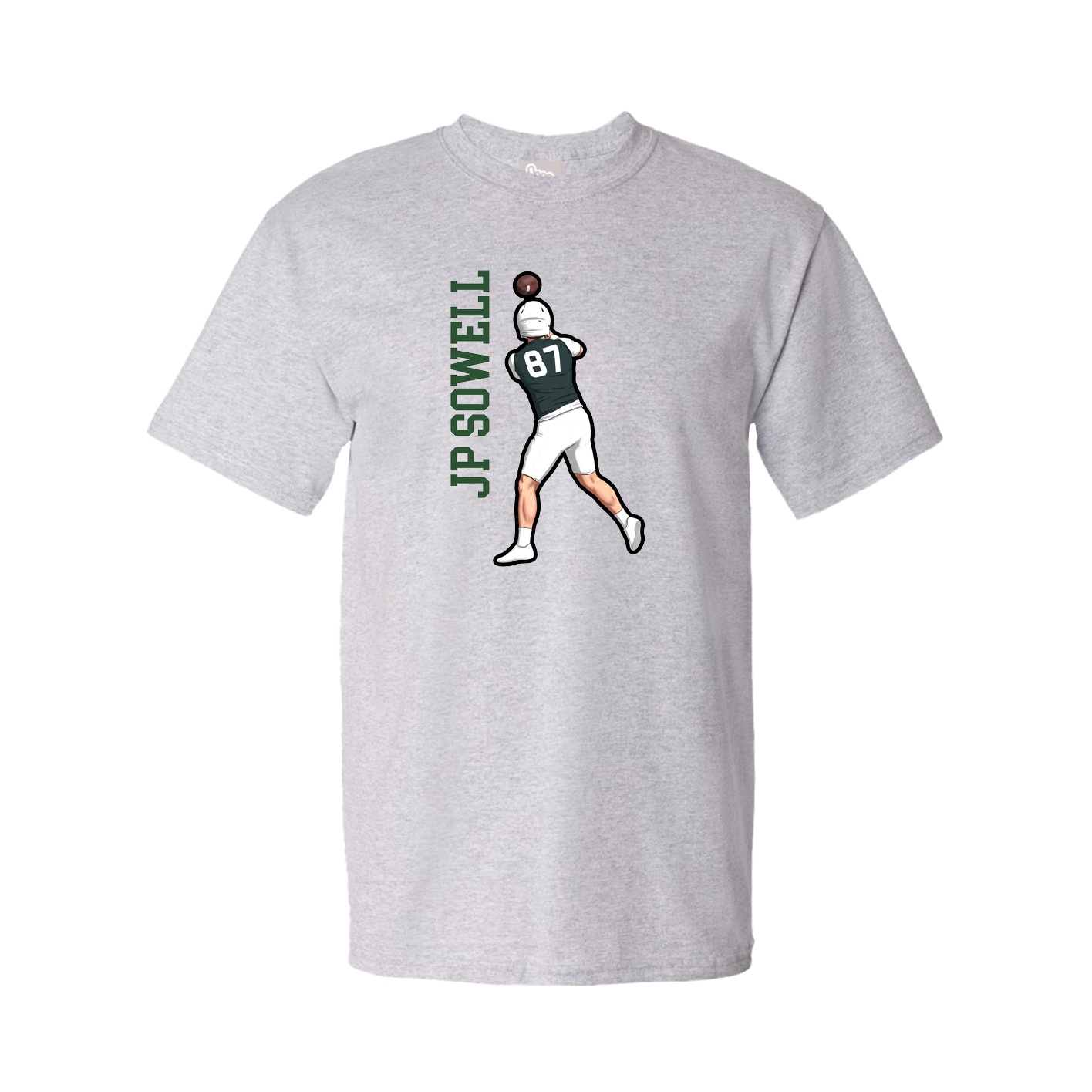 Tee — Name Vertical in Grey