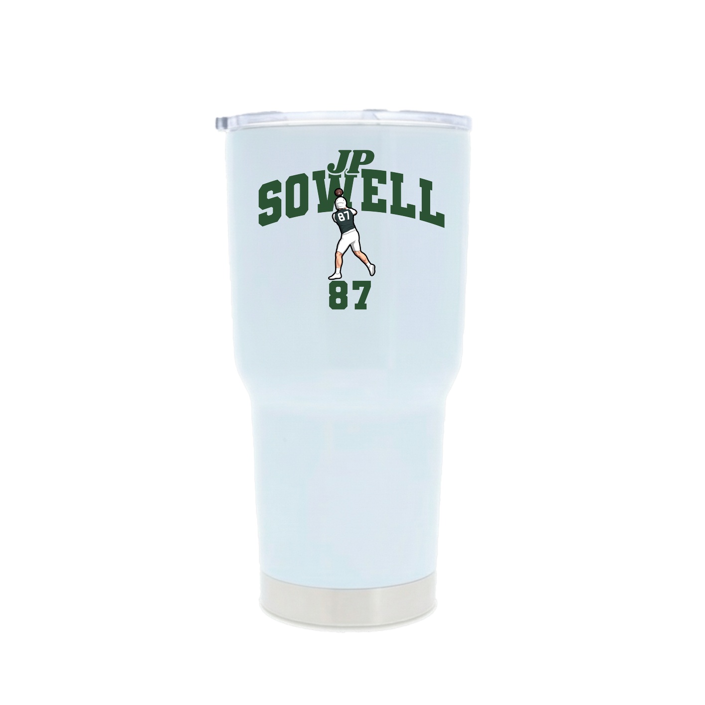 30oz Stainless Steel Tumbler — Signature Arch in White