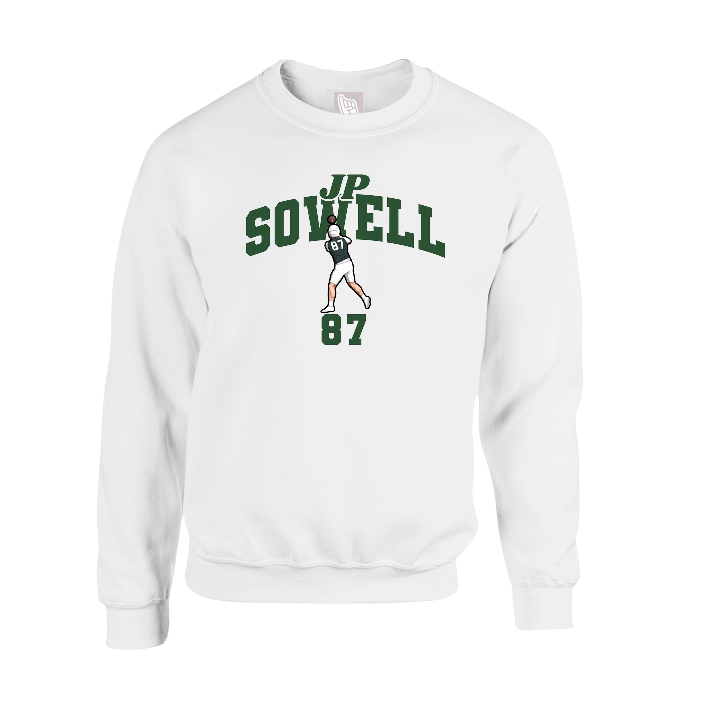 Fleece Crew — Signature Arch in White