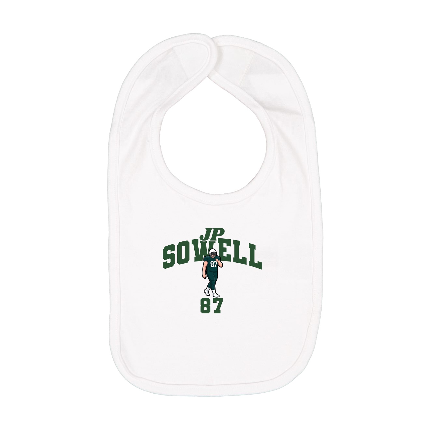 Infant Bib — Signature Arch in White