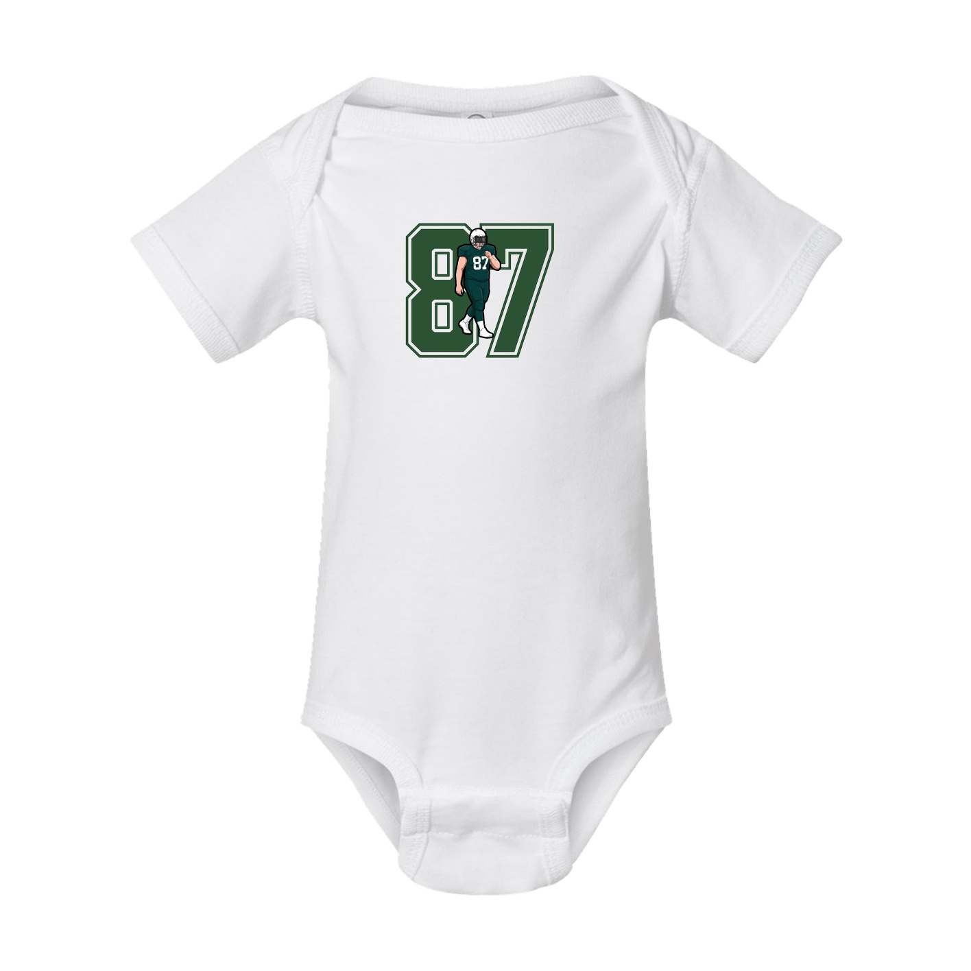 Baby Onesie — Number in White