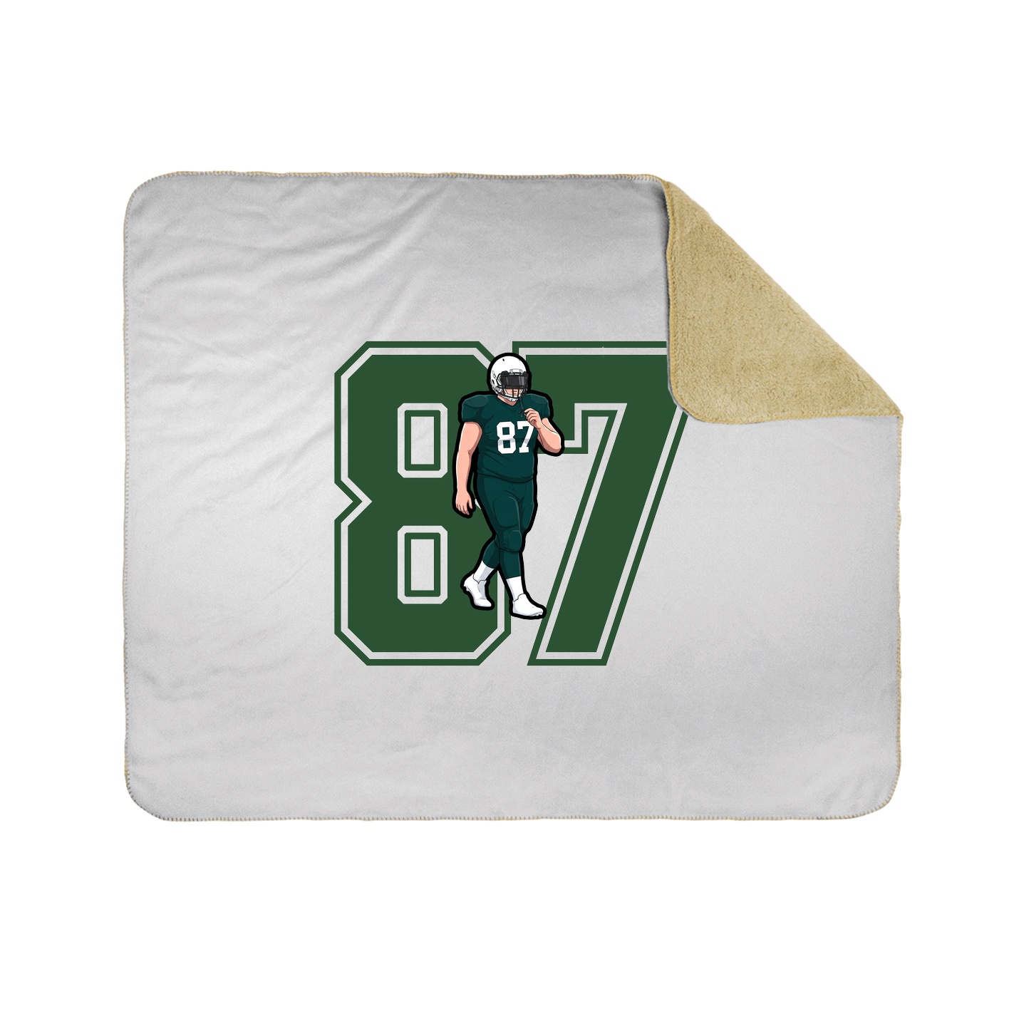 Throw Blanket — Number in White
