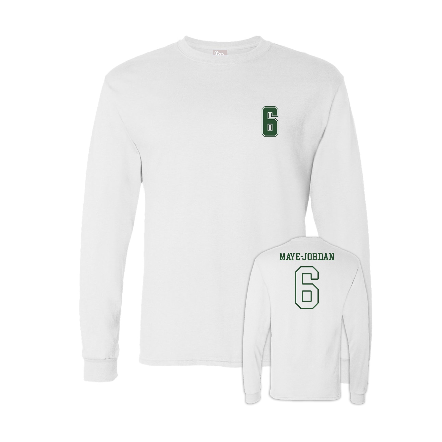 Long Sleeve Tee — Chest Back in White