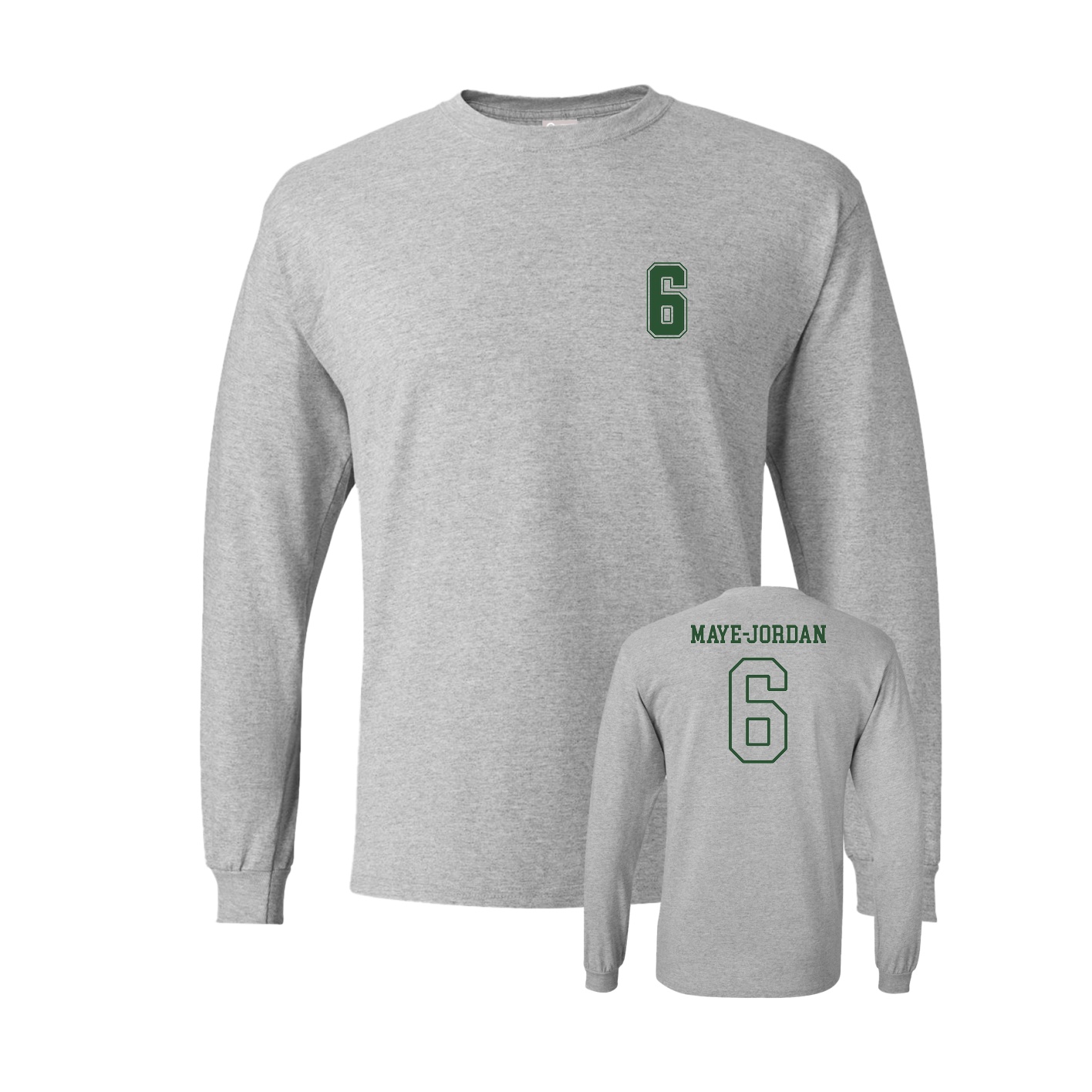 Long Sleeve Tee — Chest Back in Grey