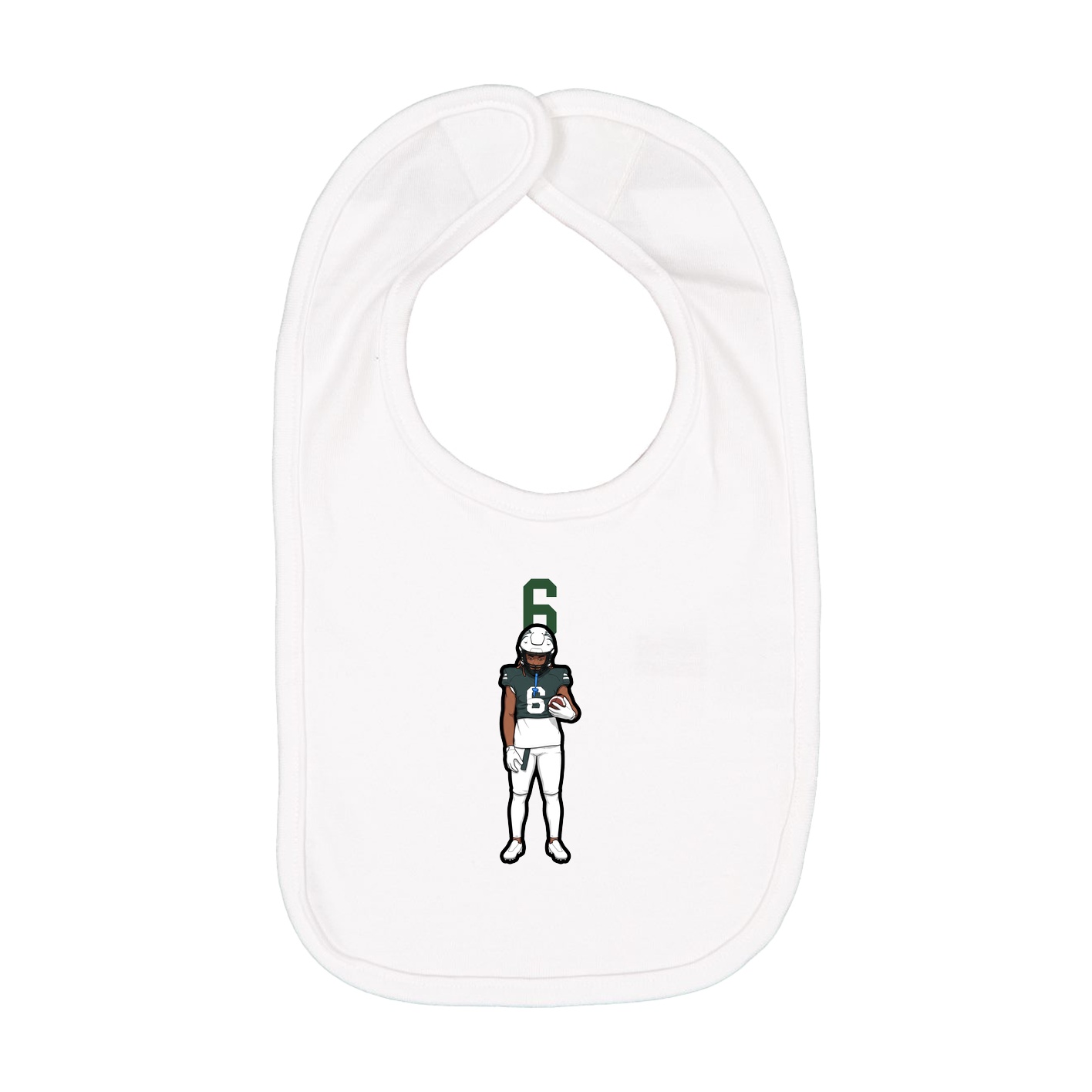 Infant Bib — Number Top in White
